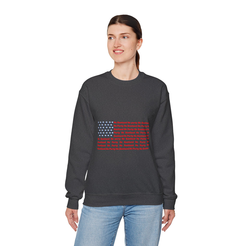 Scottish Football Saltires American Flag Crewneck Sweatshirt — Song Lyric Design