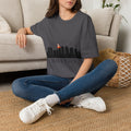 Boston Skyline Tee — Playful Traffic Cone Graphic (Boston & Scotland Fans)