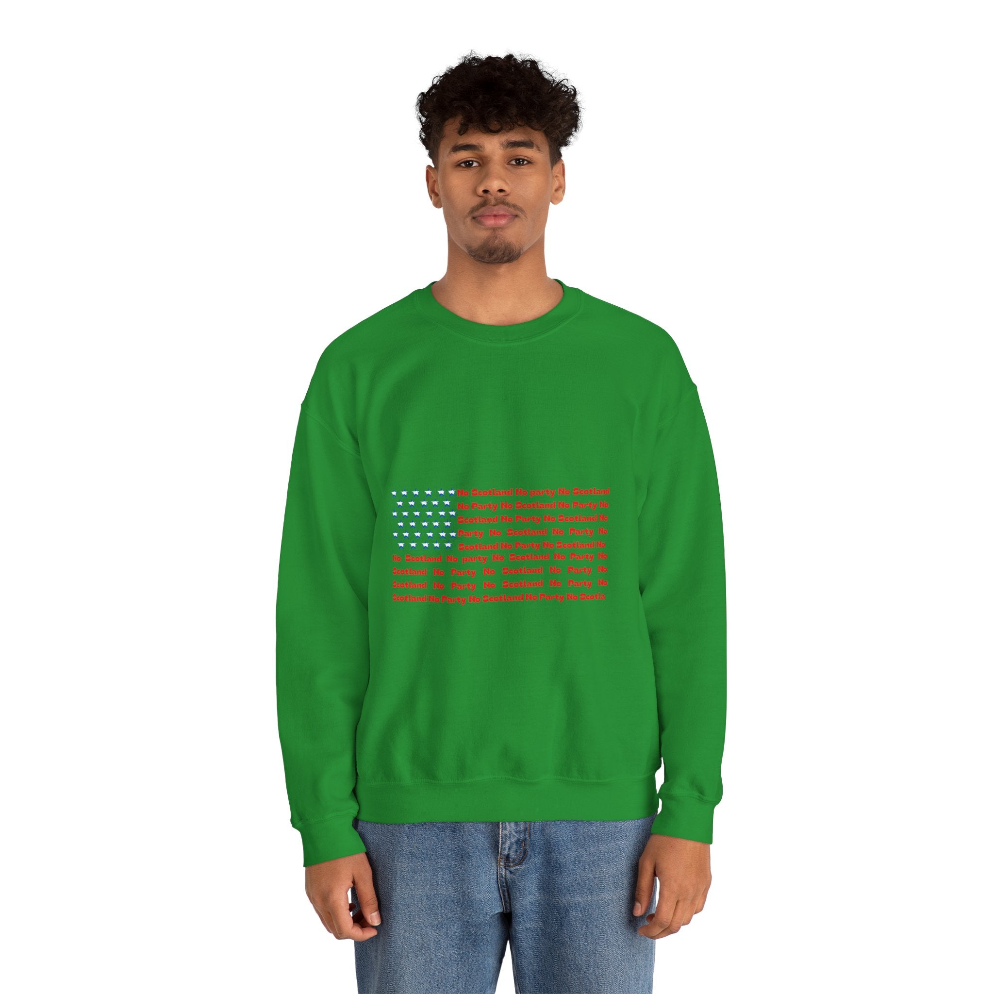Scottish Football Saltires American Flag Crewneck Sweatshirt — Song Lyric Design