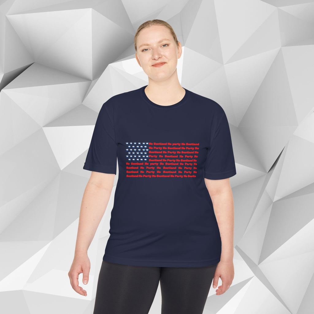 Scotland No Party American Flag Tee — Saltires Pattern