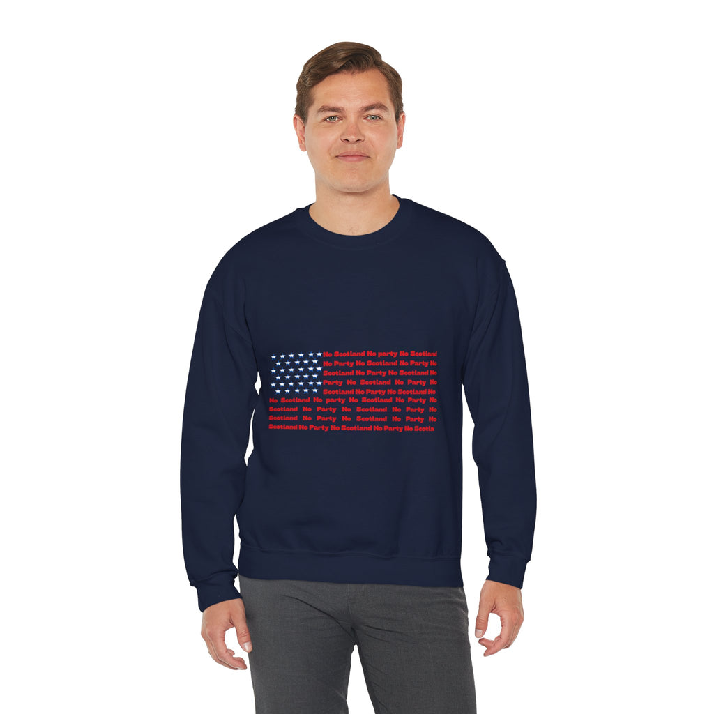 Scottish Football Saltires American Flag Crewneck Sweatshirt — Song Lyric Design
