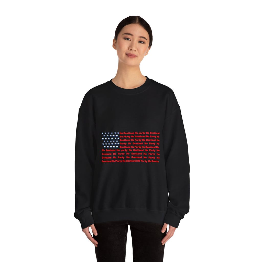 Scottish Football Saltires American Flag Crewneck Sweatshirt — Song Lyric Design