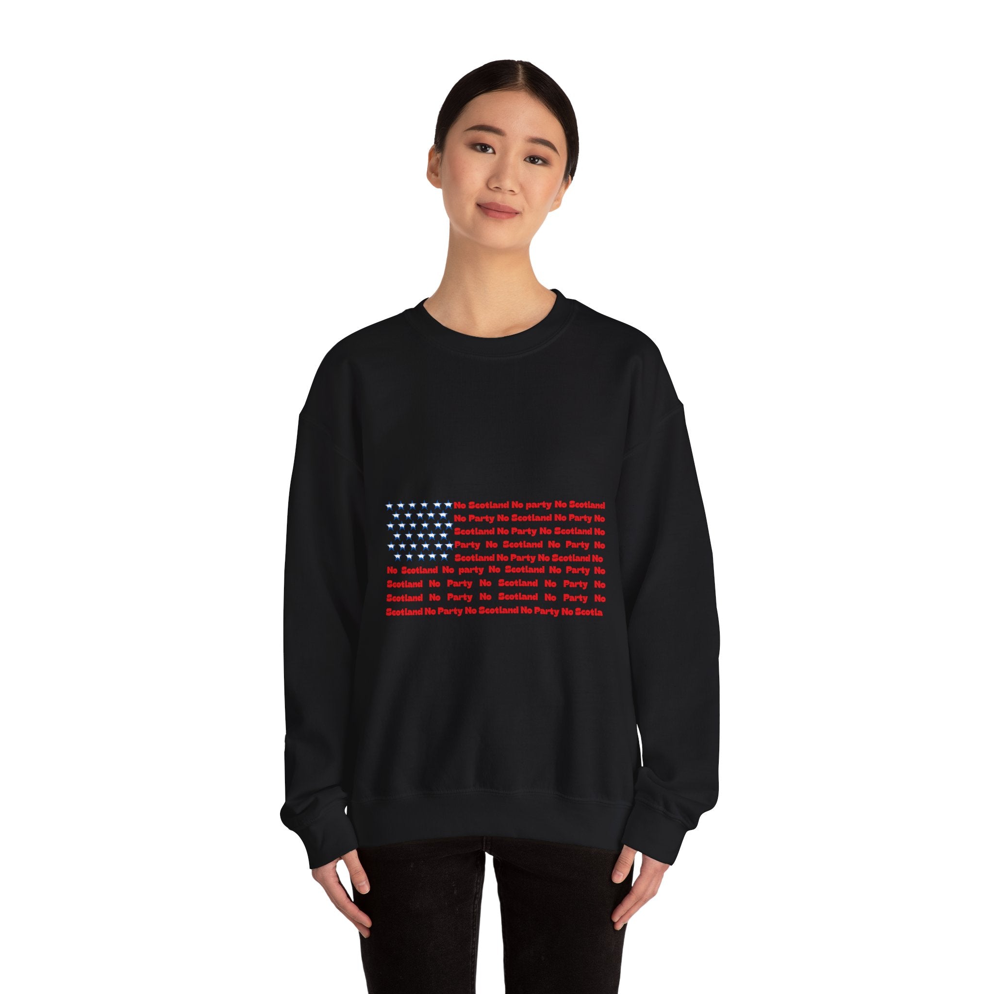 Scottish Football Saltires American Flag Crewneck Sweatshirt — Song Lyric Design
