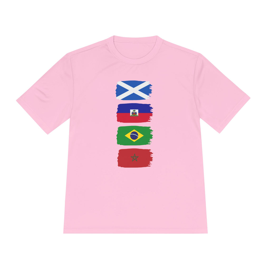 Scotland World Cup Group Flags Tee — Four Nations Soccer T‑Shirt