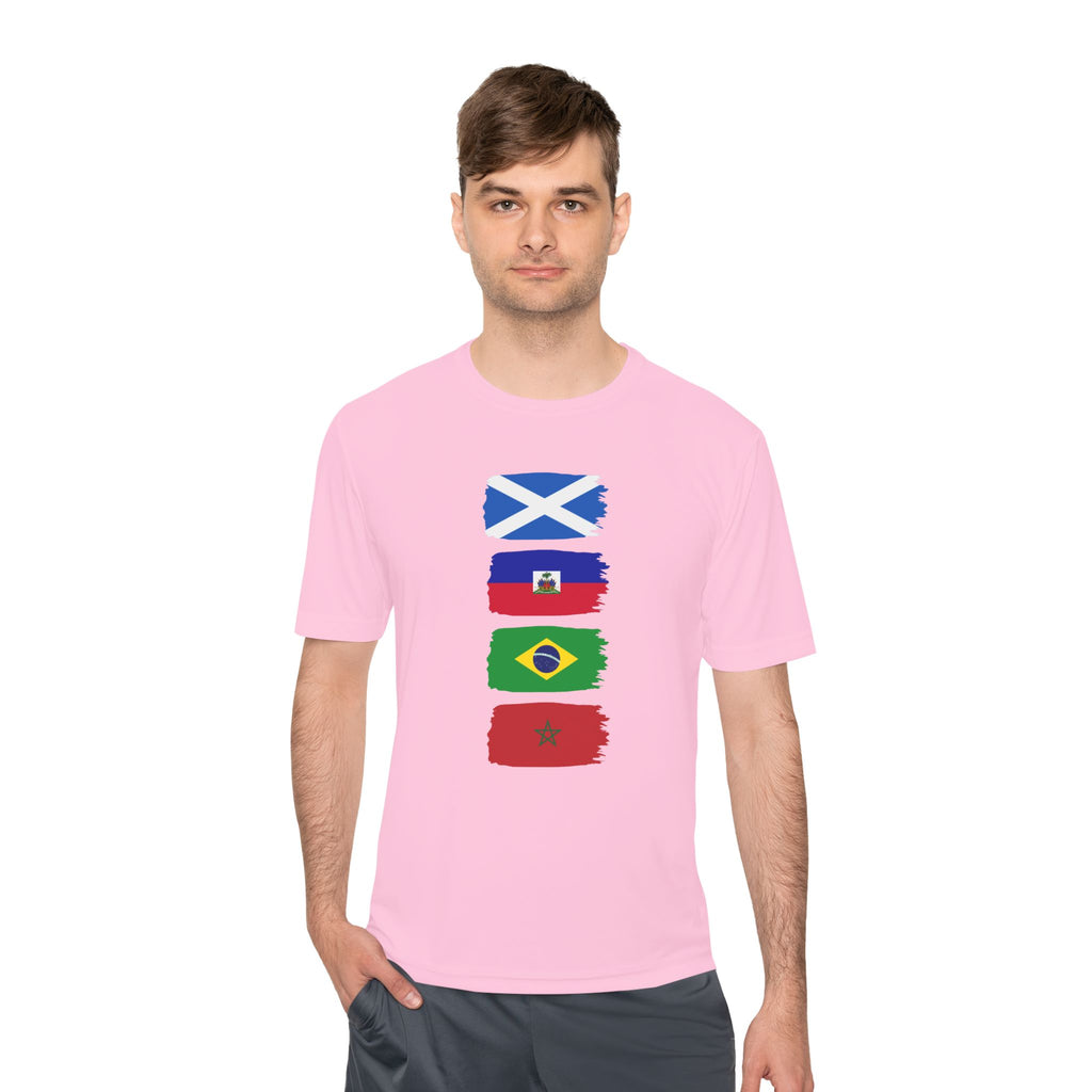 Scotland World Cup Group Flags Tee — Four Nations Soccer T‑Shirt