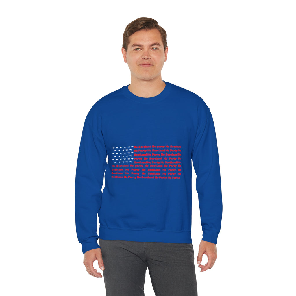 Scottish Football Saltires American Flag Crewneck Sweatshirt — Song Lyric Design