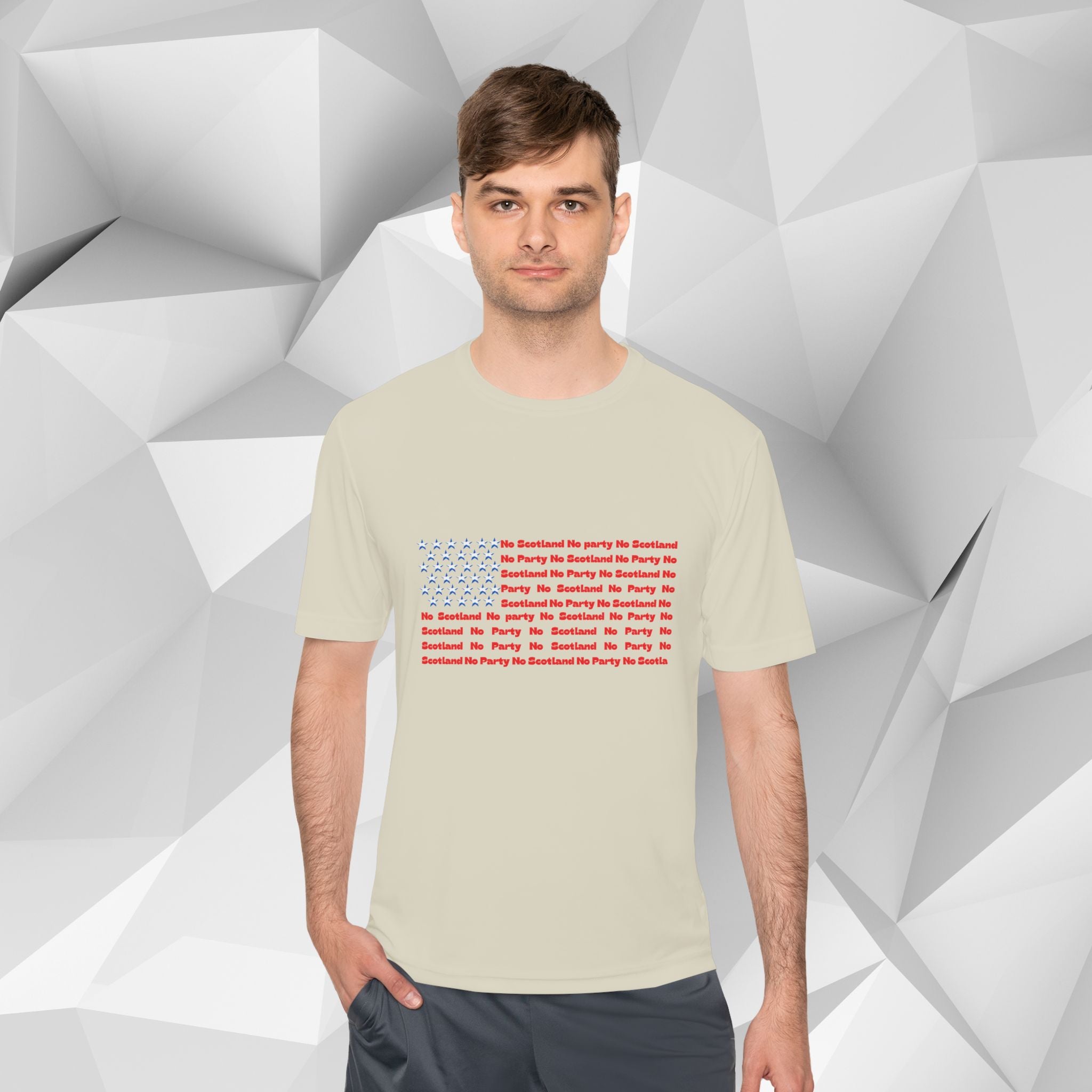 Scotland No Party American Flag Tee — Saltires Pattern