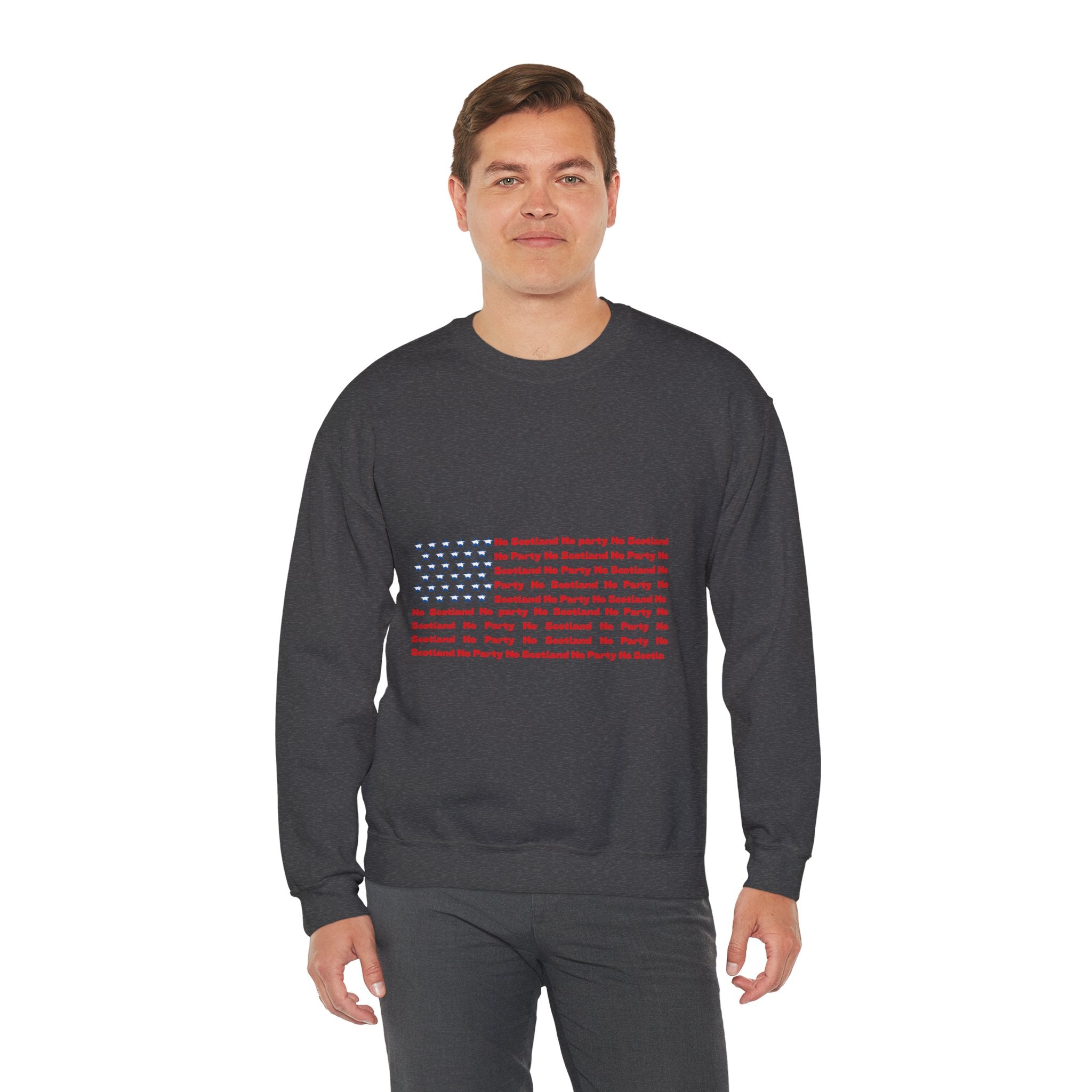 Scottish Football Saltires American Flag Crewneck Sweatshirt — Song Lyric Design