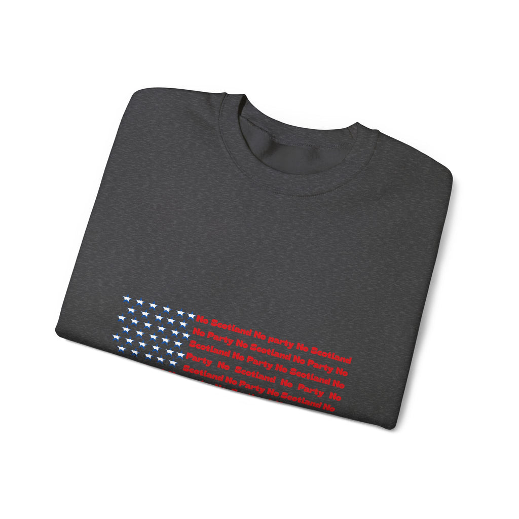 Scottish Football Saltires American Flag Crewneck Sweatshirt — Song Lyric Design