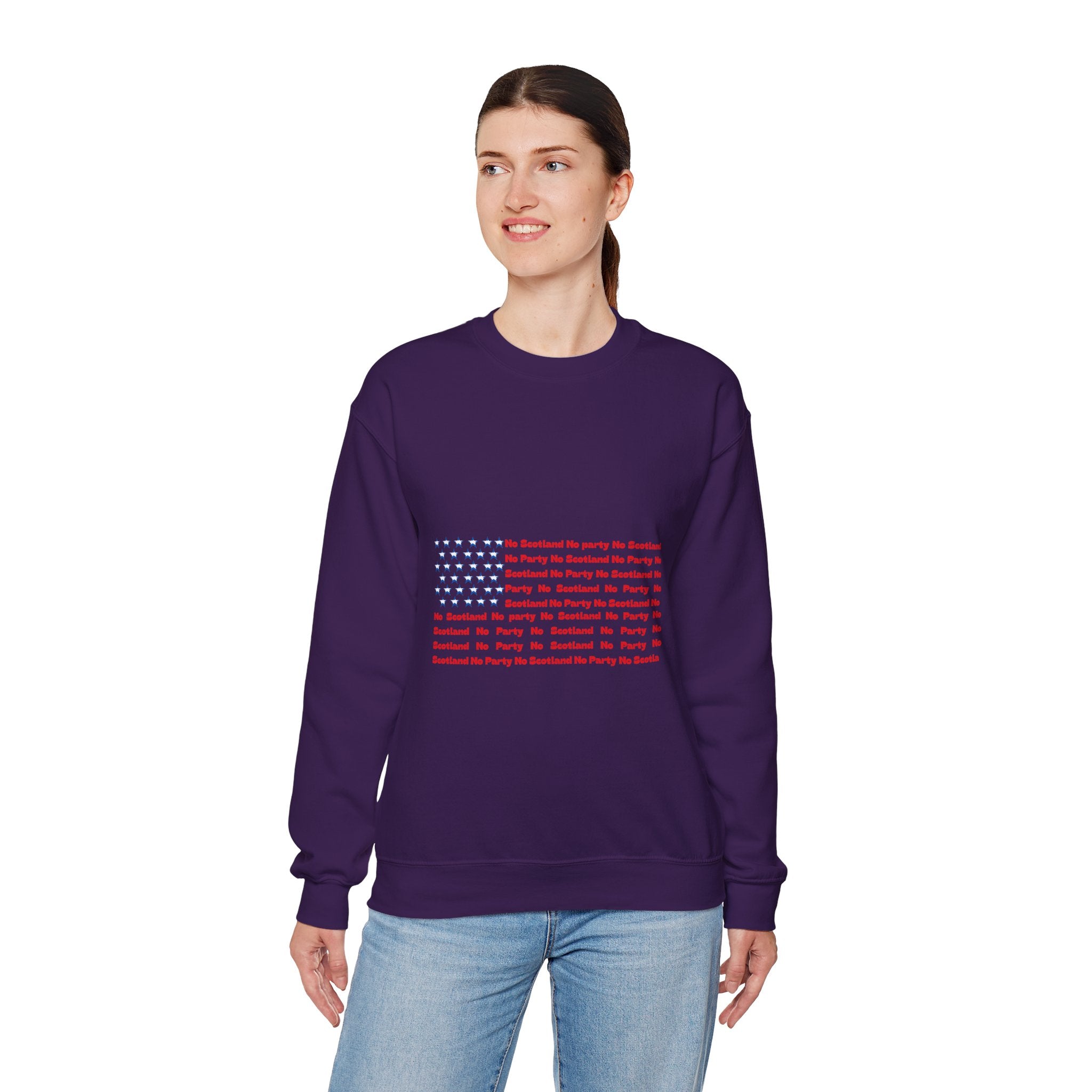 Scottish Football Saltires American Flag Crewneck Sweatshirt — Song Lyric Design