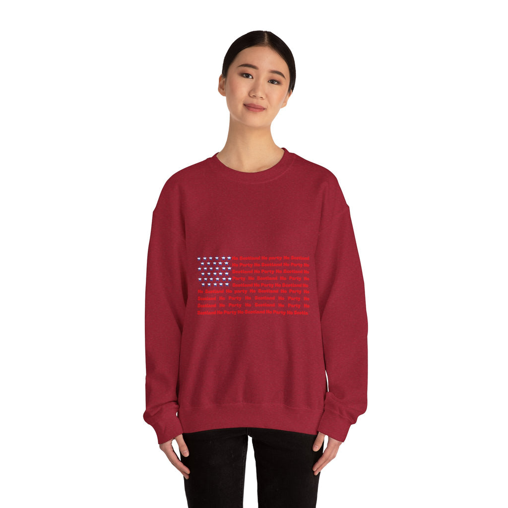 Scottish Football Saltires American Flag Crewneck Sweatshirt — Song Lyric Design