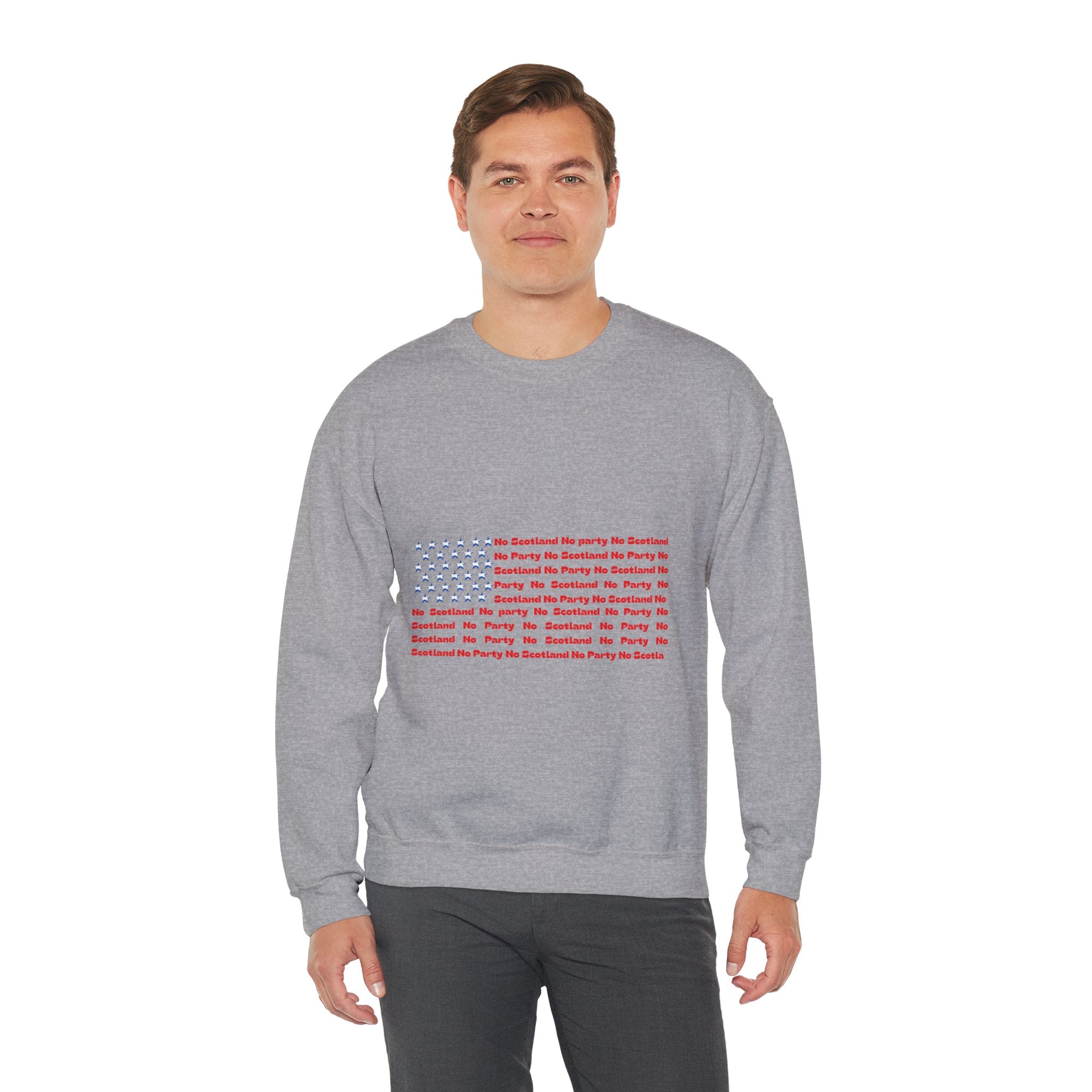 Scottish Football Saltires American Flag Crewneck Sweatshirt — Song Lyric Design