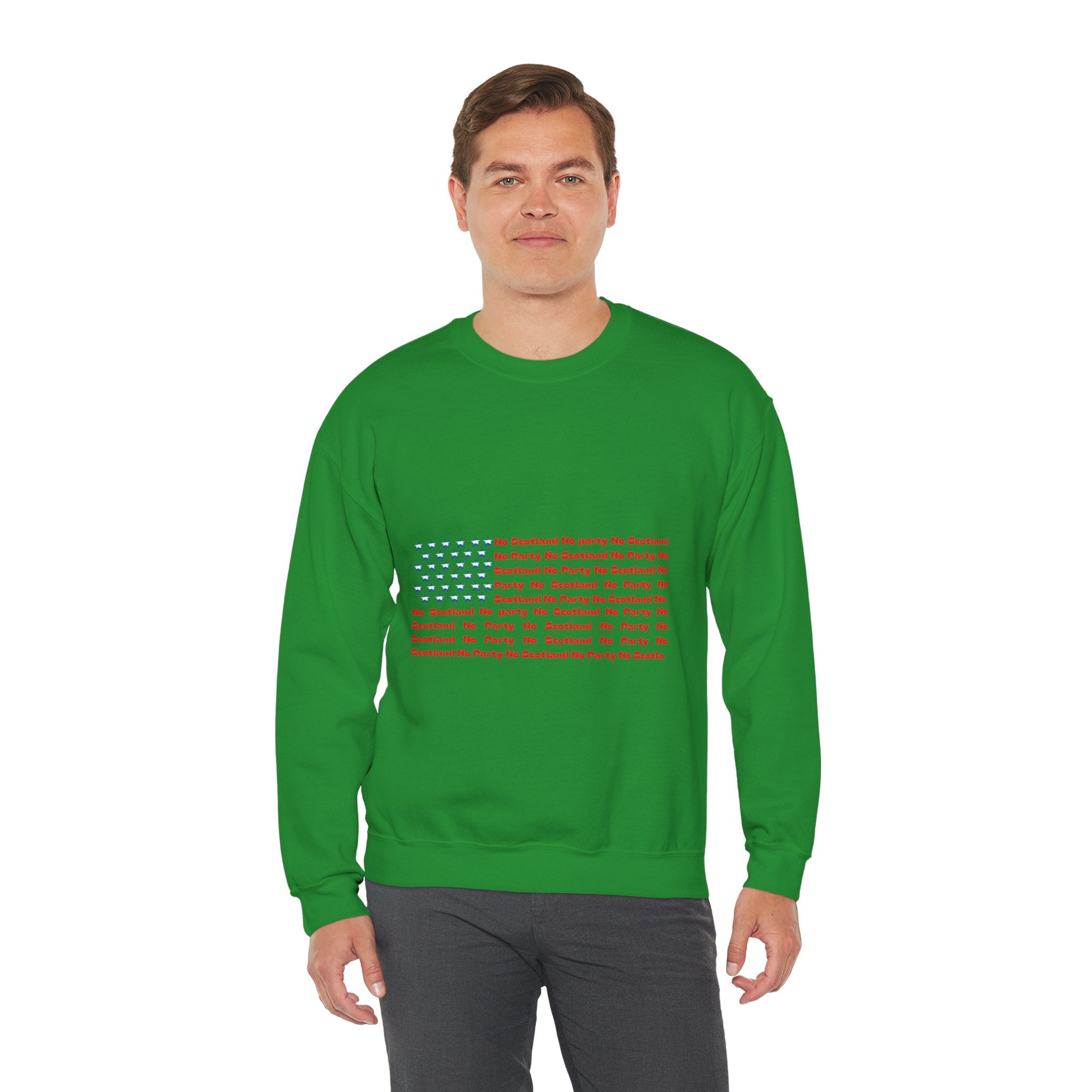 Scottish Football Saltires American Flag Crewneck Sweatshirt — Song Lyric Design