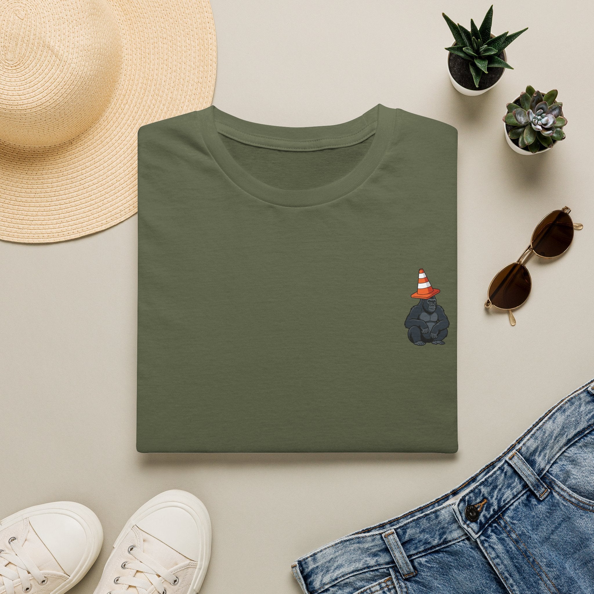 Copy of Boston Skyline Tee — Playful Traffic Cone Graphic (Boston & Scotland Fans)