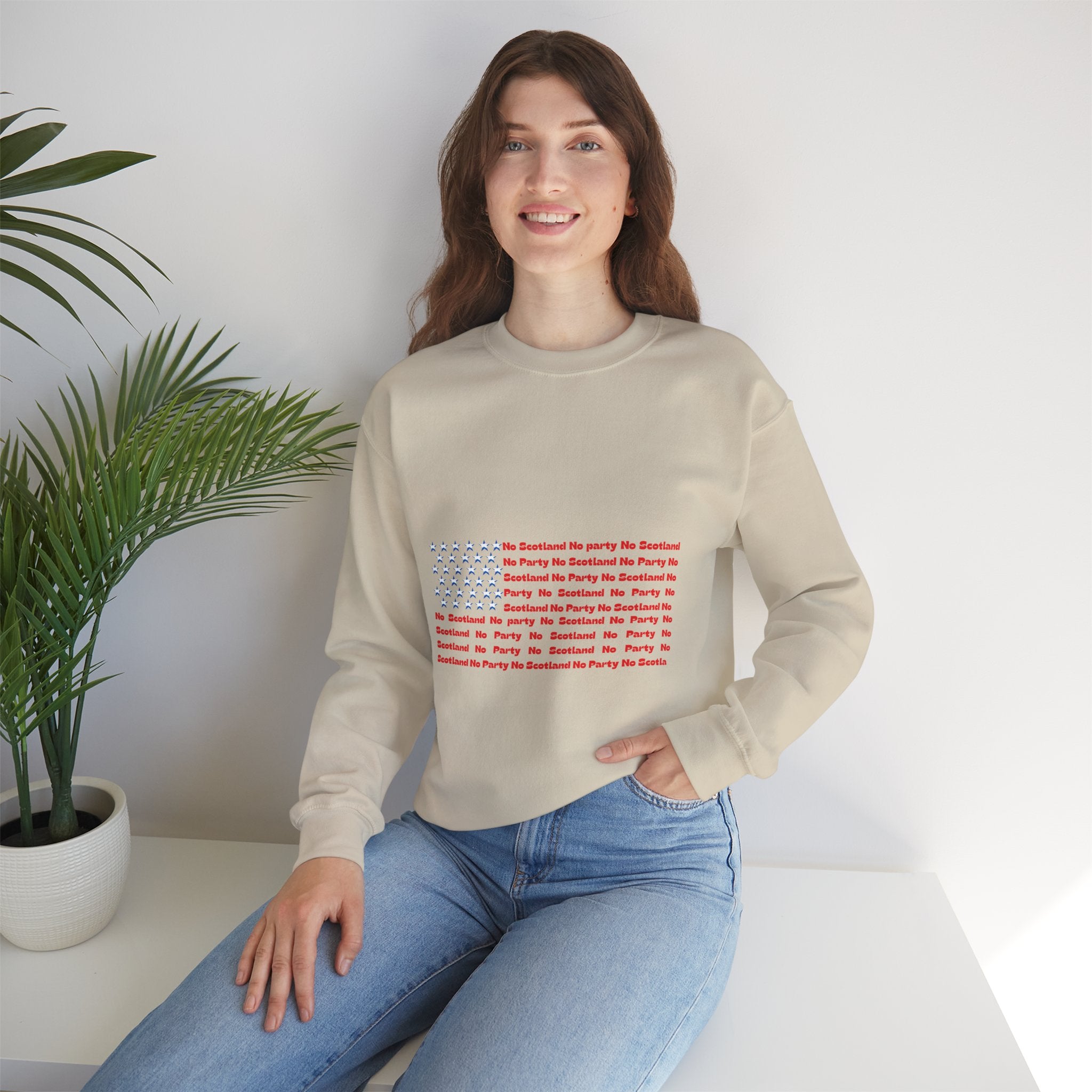 Scottish Football Saltires American Flag Crewneck Sweatshirt — Song Lyric Design