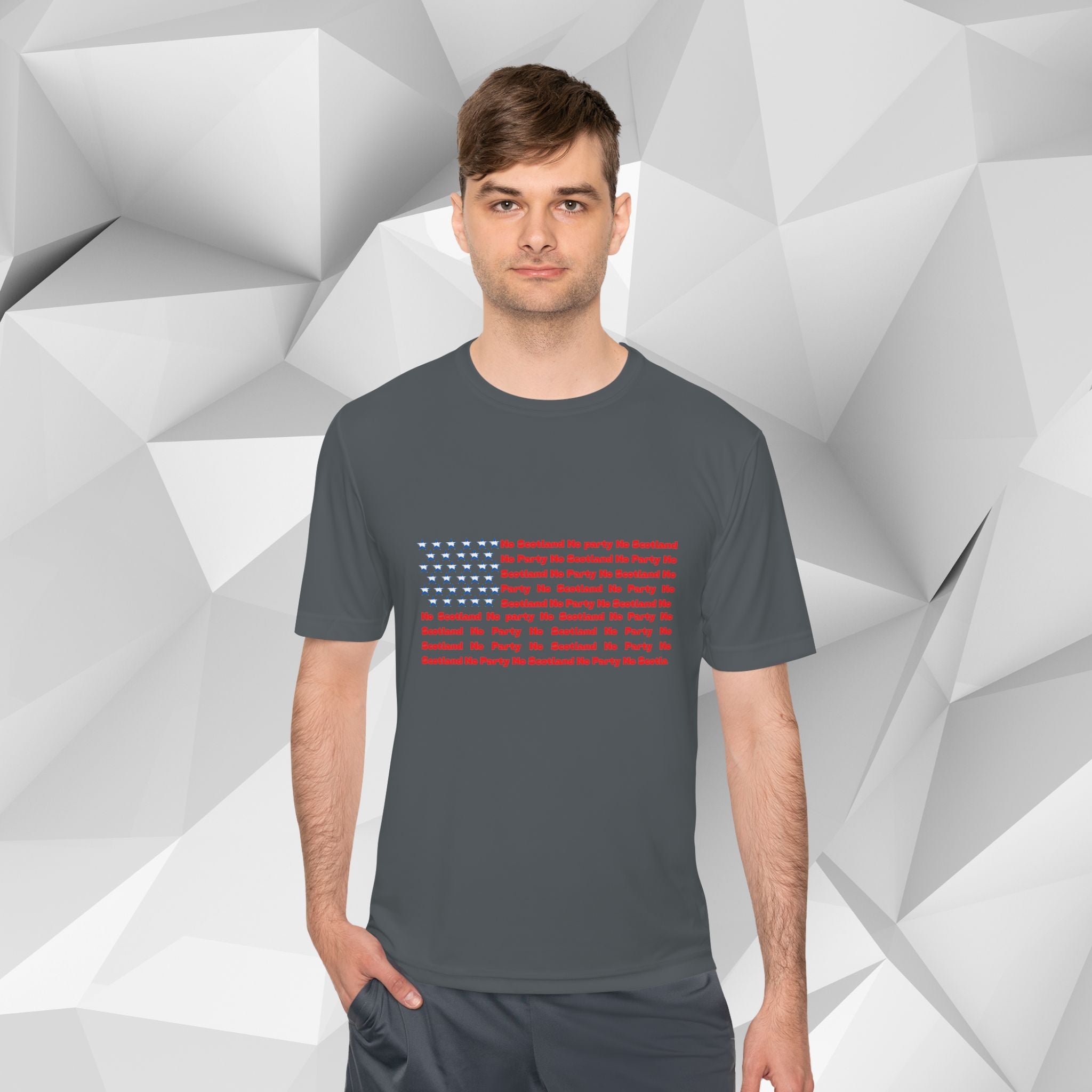 Scotland No Party American Flag Tee — Saltires Pattern