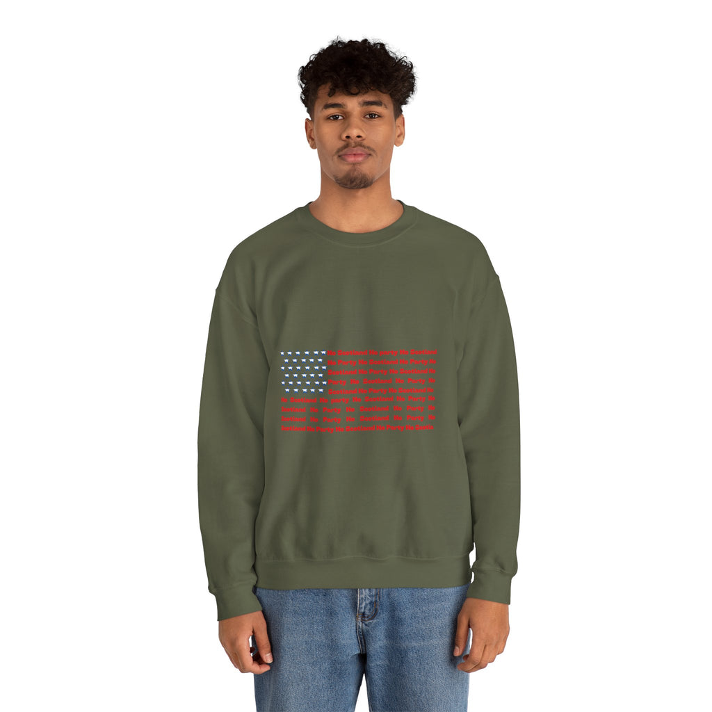 Scottish Football Saltires American Flag Crewneck Sweatshirt — Song Lyric Design