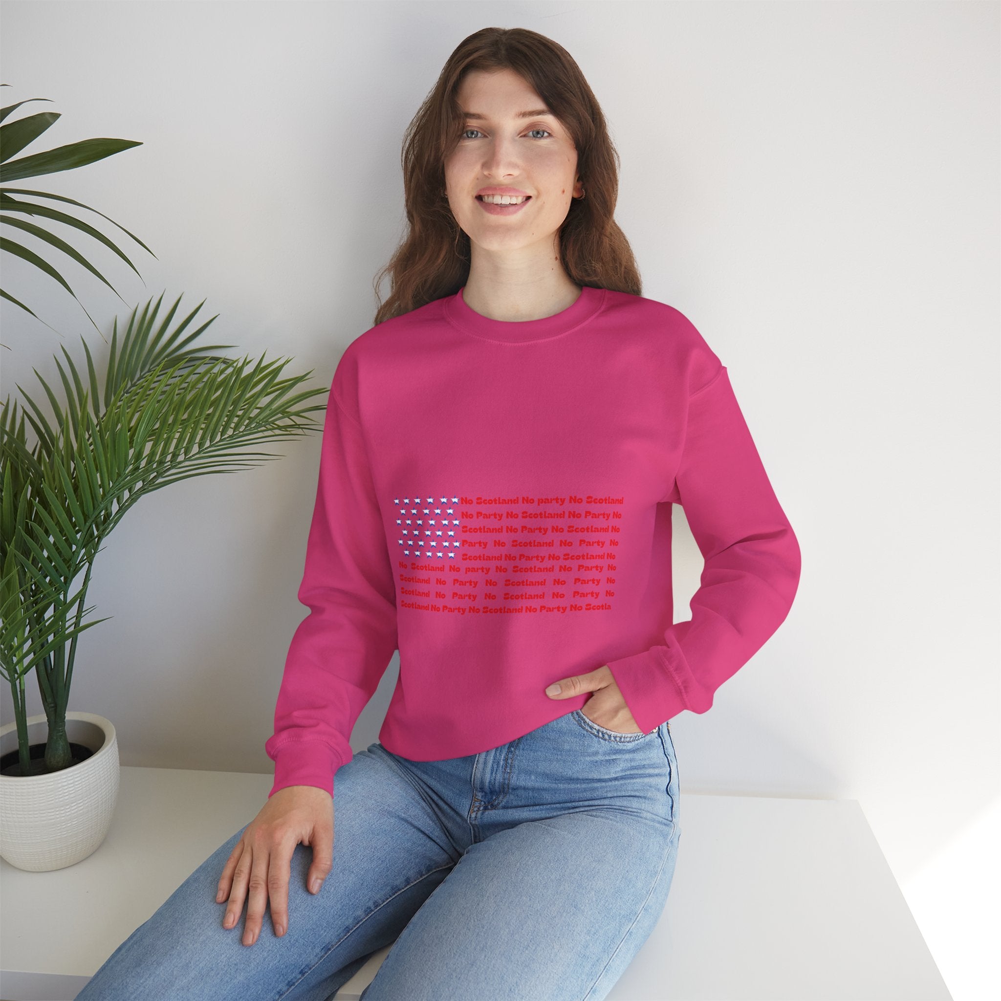 Scottish Football Saltires American Flag Crewneck Sweatshirt — Song Lyric Design
