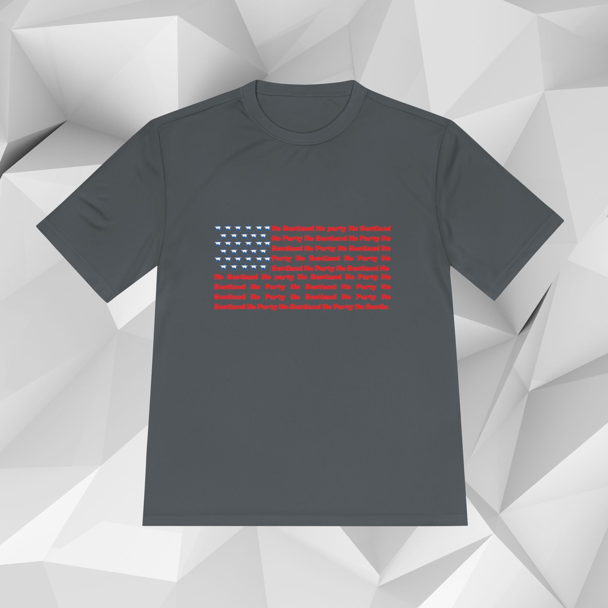 Scotland No Party American Flag Tee — Saltires Pattern