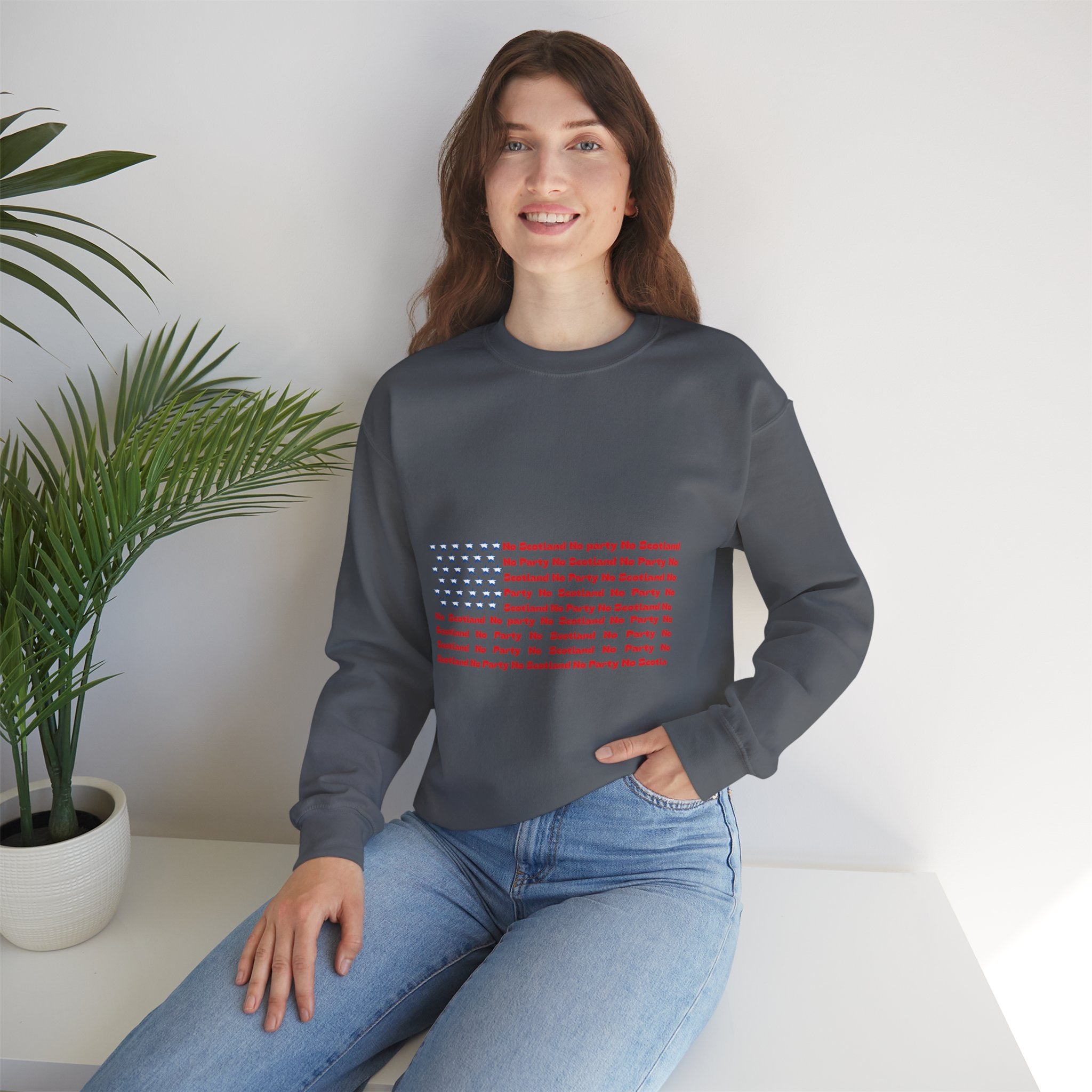 Scottish Football Saltires American Flag Crewneck Sweatshirt — Song Lyric Design