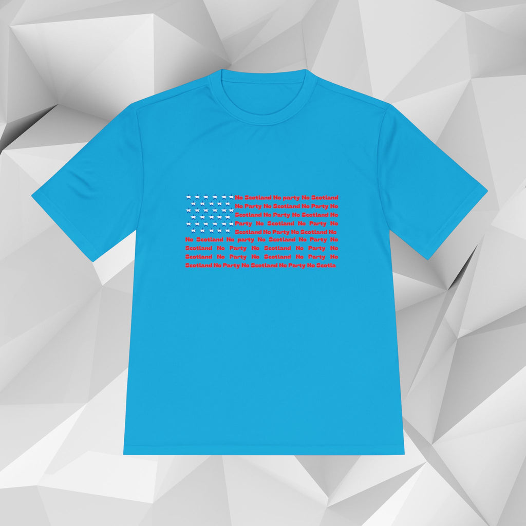 Scotland No Party American Flag Tee — Saltires Pattern
