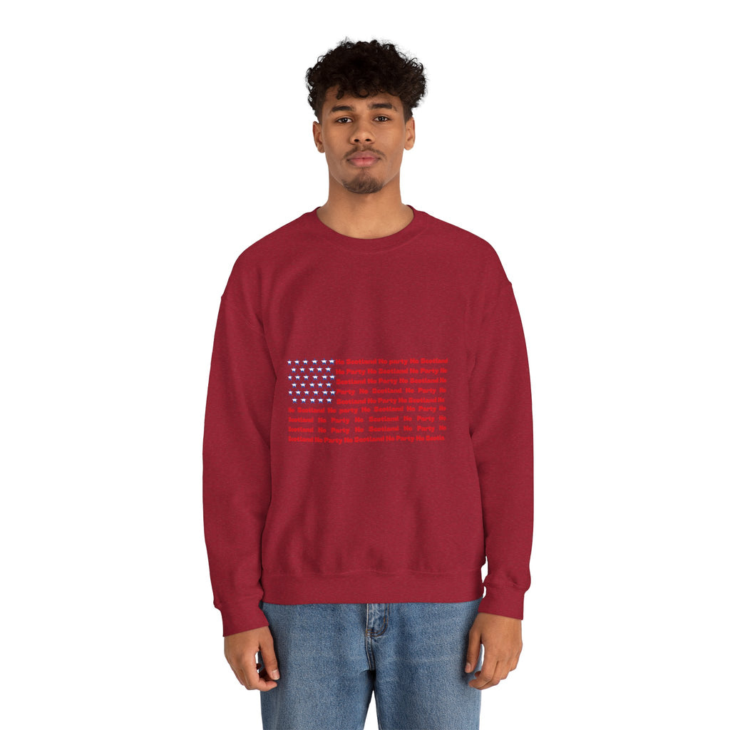 Scottish Football Saltires American Flag Crewneck Sweatshirt — Song Lyric Design