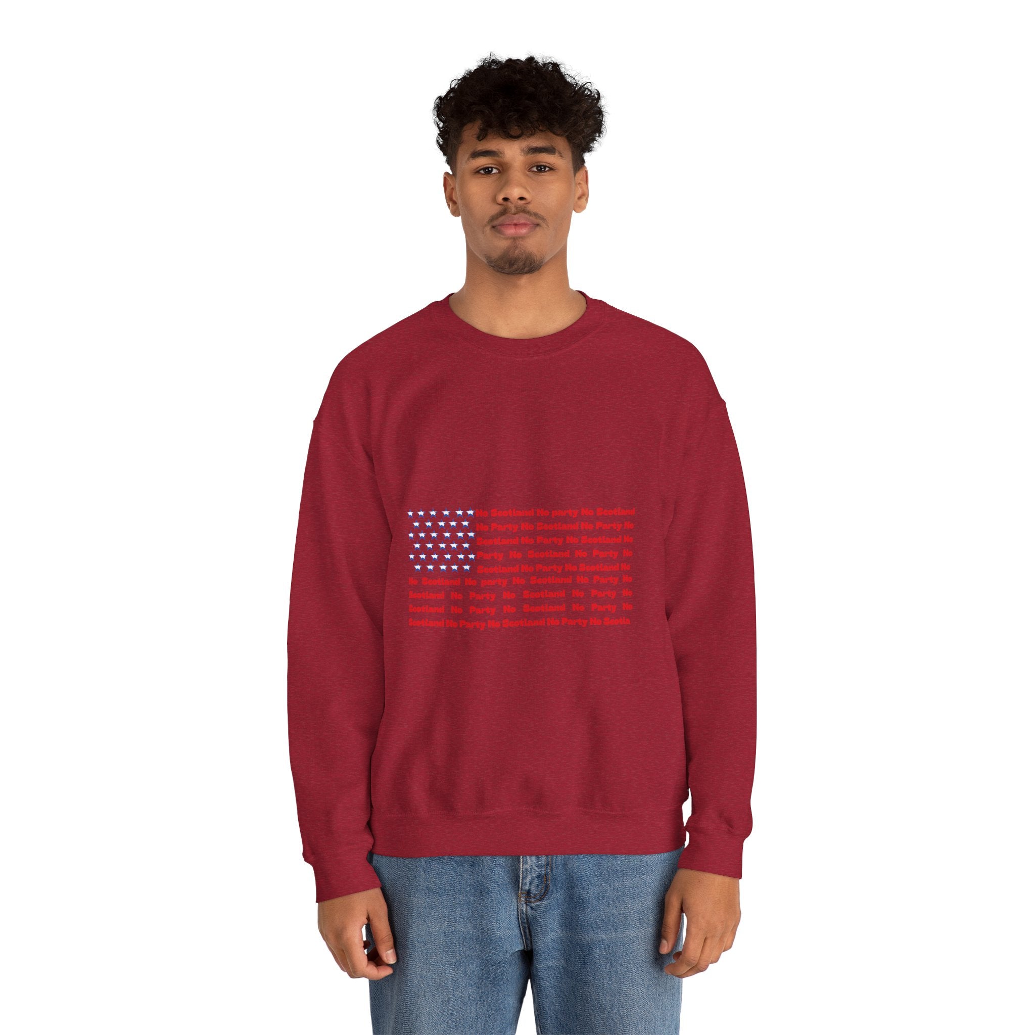 Scottish Football Saltires American Flag Crewneck Sweatshirt — Song Lyric Design