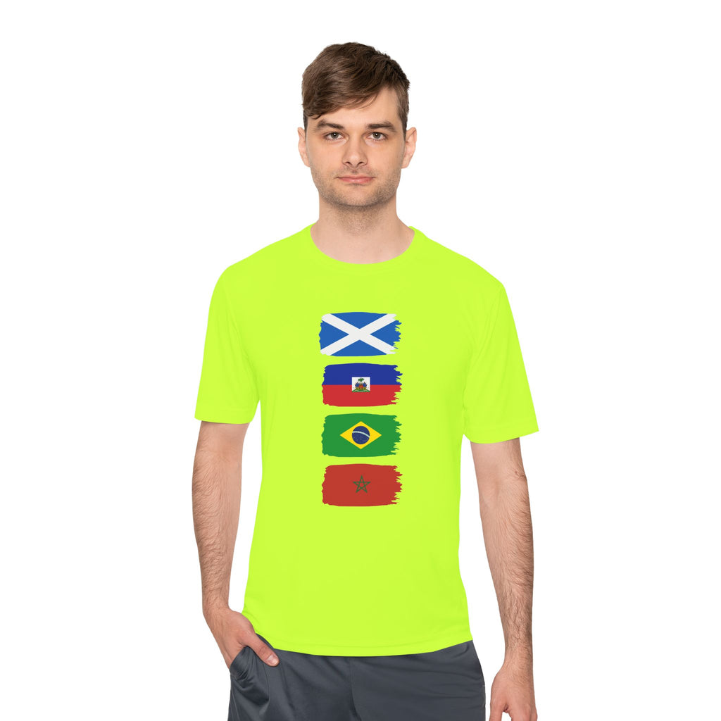 Scotland World Cup Group Flags Tee — Four Nations Soccer T‑Shirt