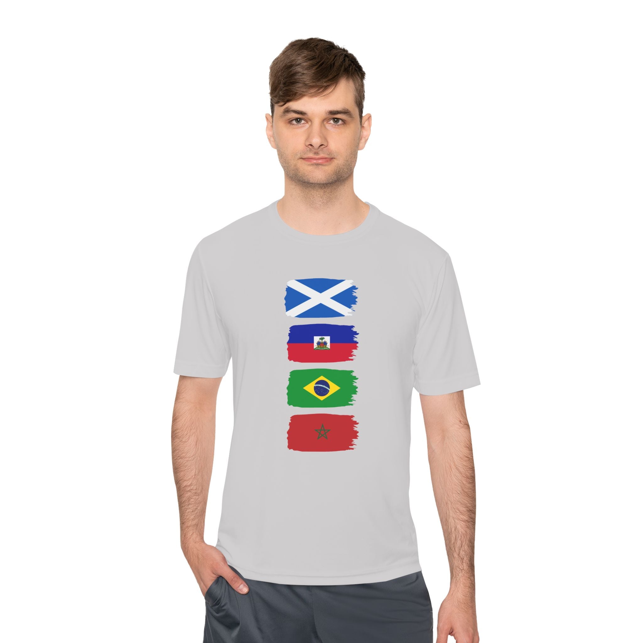 Scotland World Cup Group Flags Tee — Four Nations Soccer T‑Shirt
