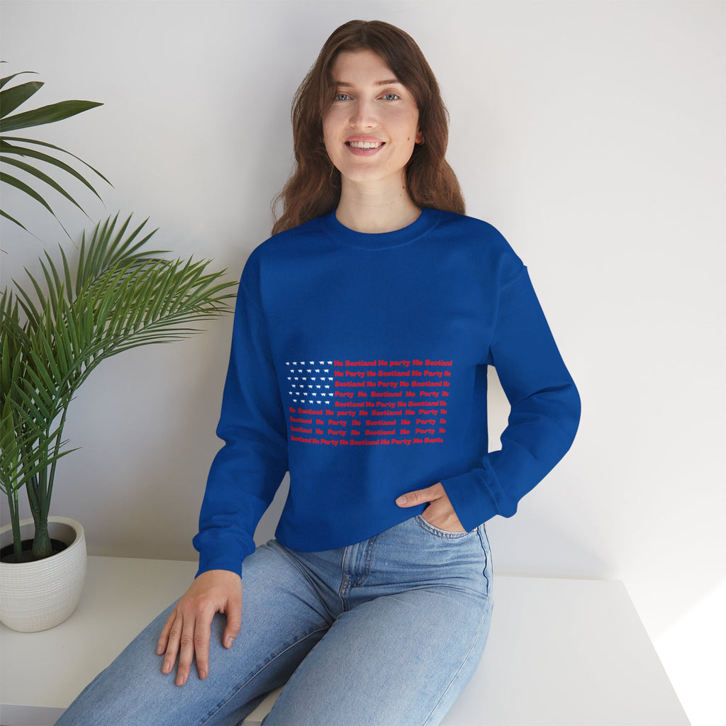 Scottish Football Saltires American Flag Crewneck Sweatshirt — Song Lyric Design