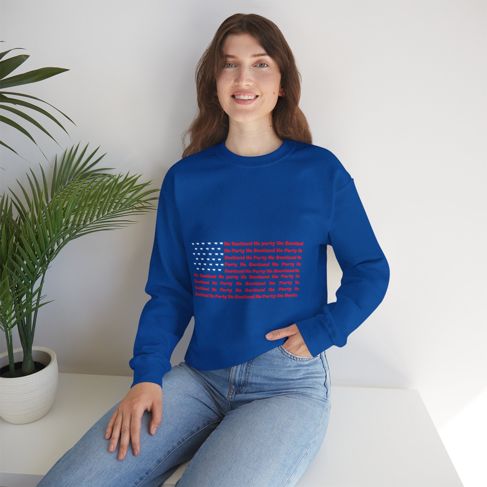 Scottish Football Saltires American Flag Crewneck Sweatshirt — Song Lyric Design