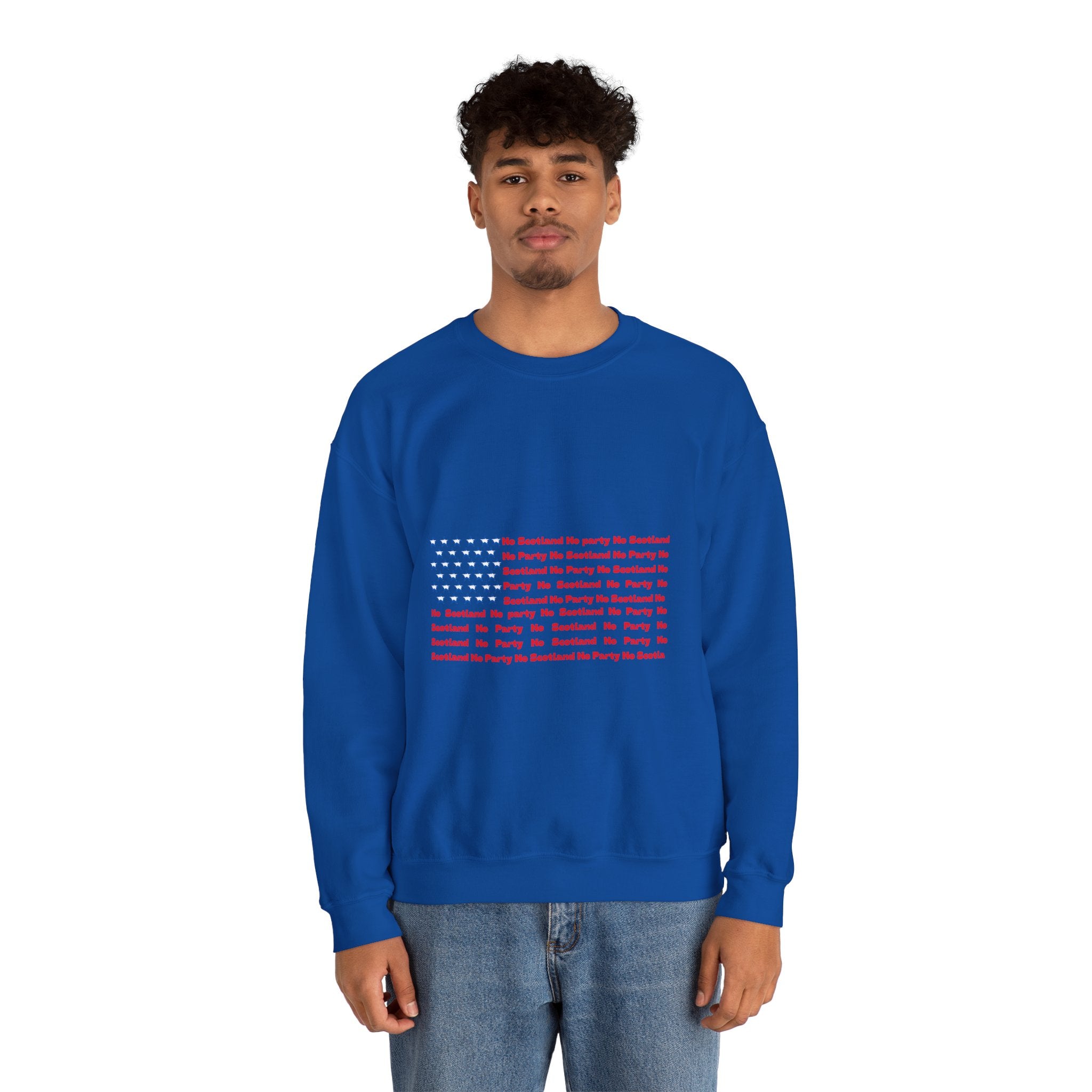 Scottish Football Saltires American Flag Crewneck Sweatshirt — Song Lyric Design