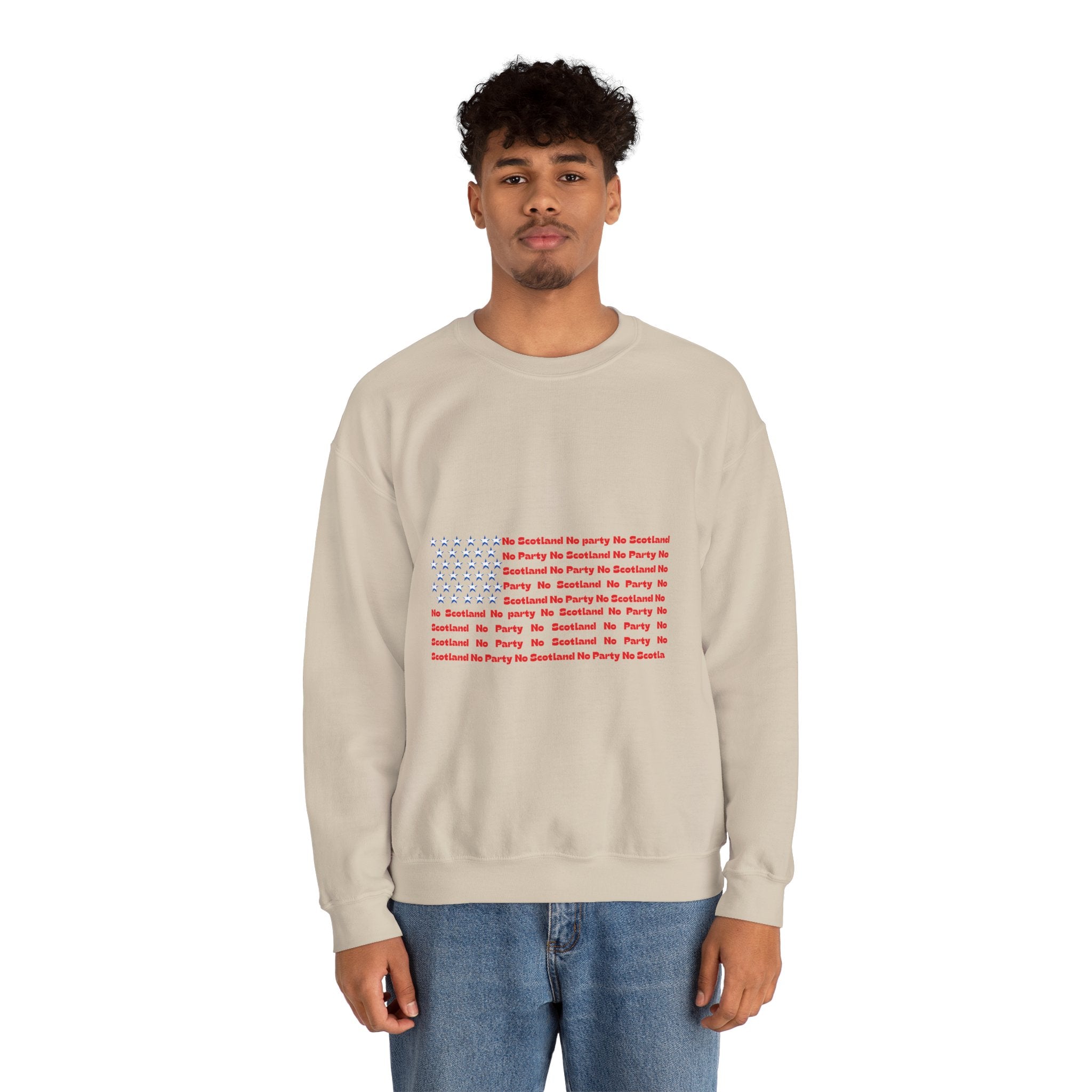 Scottish Football Saltires American Flag Crewneck Sweatshirt — Song Lyric Design