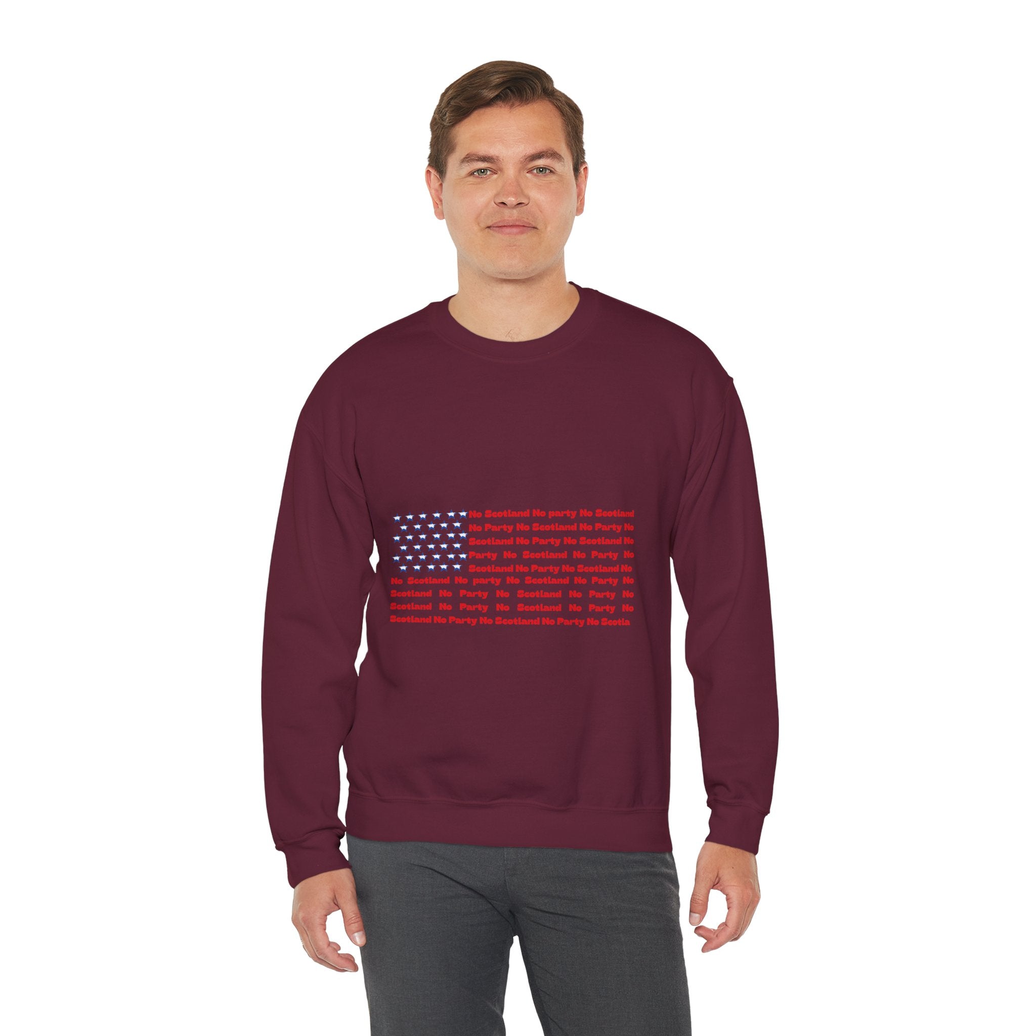 Scottish Football Saltires American Flag Crewneck Sweatshirt — Song Lyric Design