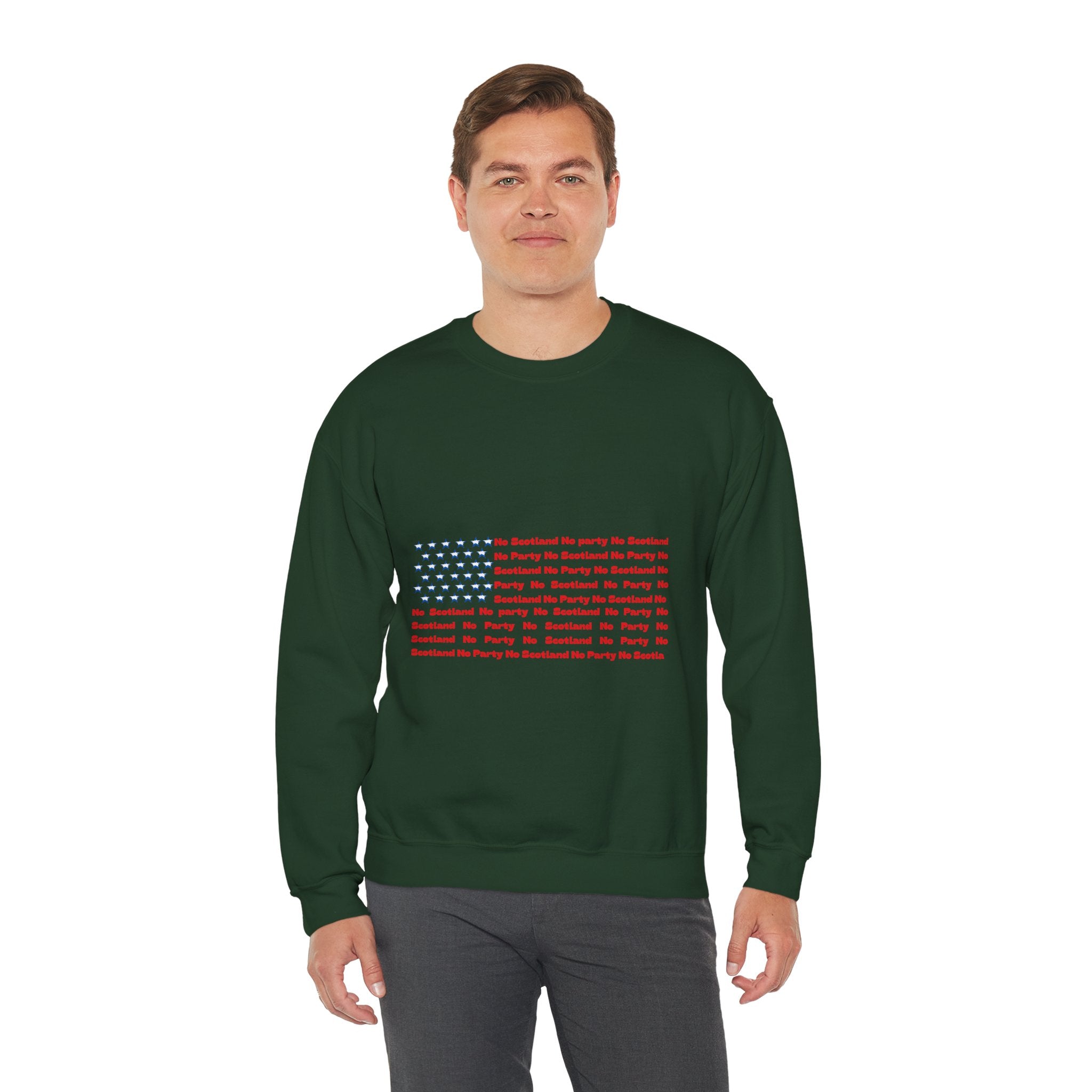 Scottish Football Saltires American Flag Crewneck Sweatshirt — Song Lyric Design