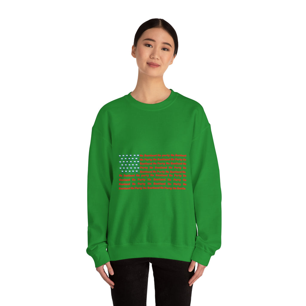 Scottish Football Saltires American Flag Crewneck Sweatshirt — Song Lyric Design