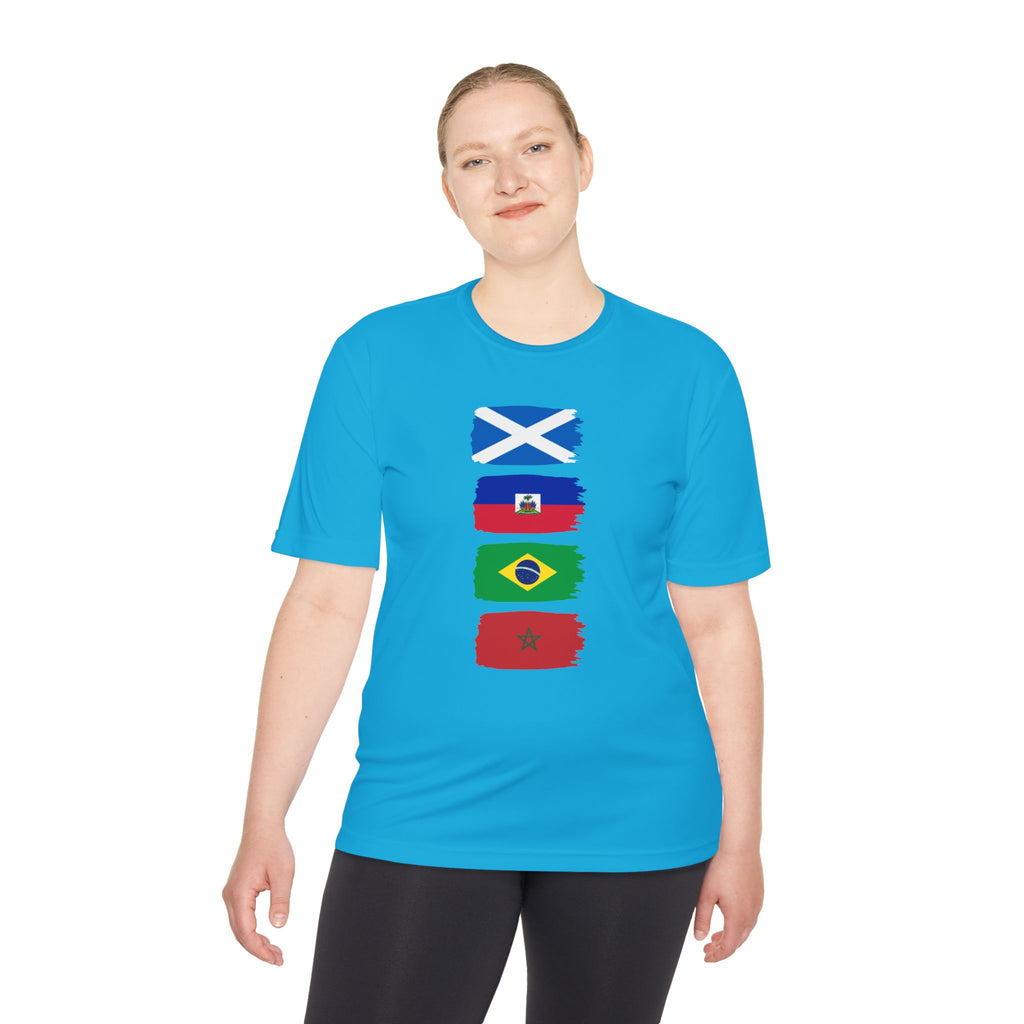 Scotland World Cup Group Flags Tee — Four Nations Soccer T‑Shirt