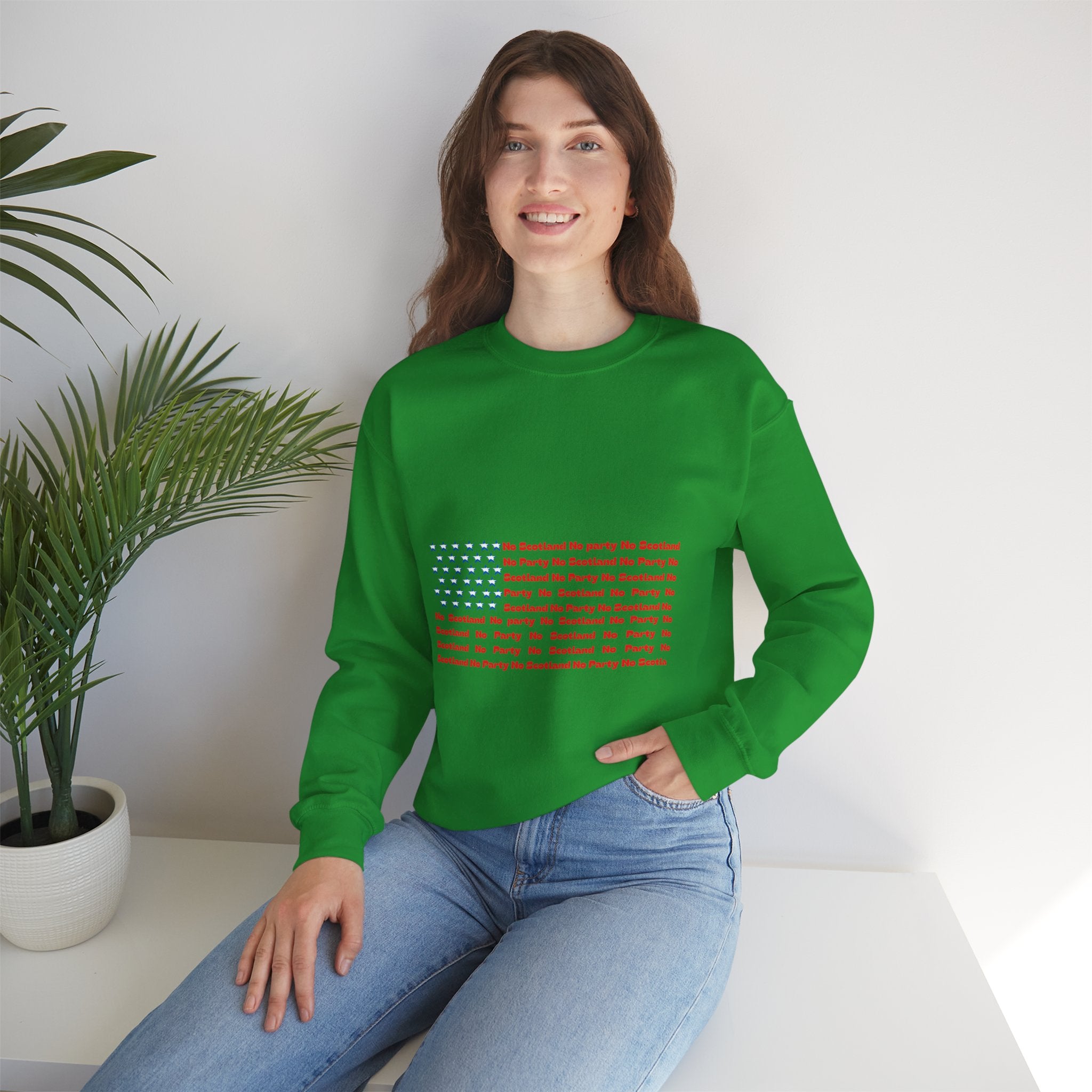 Scottish Football Saltires American Flag Crewneck Sweatshirt — Song Lyric Design
