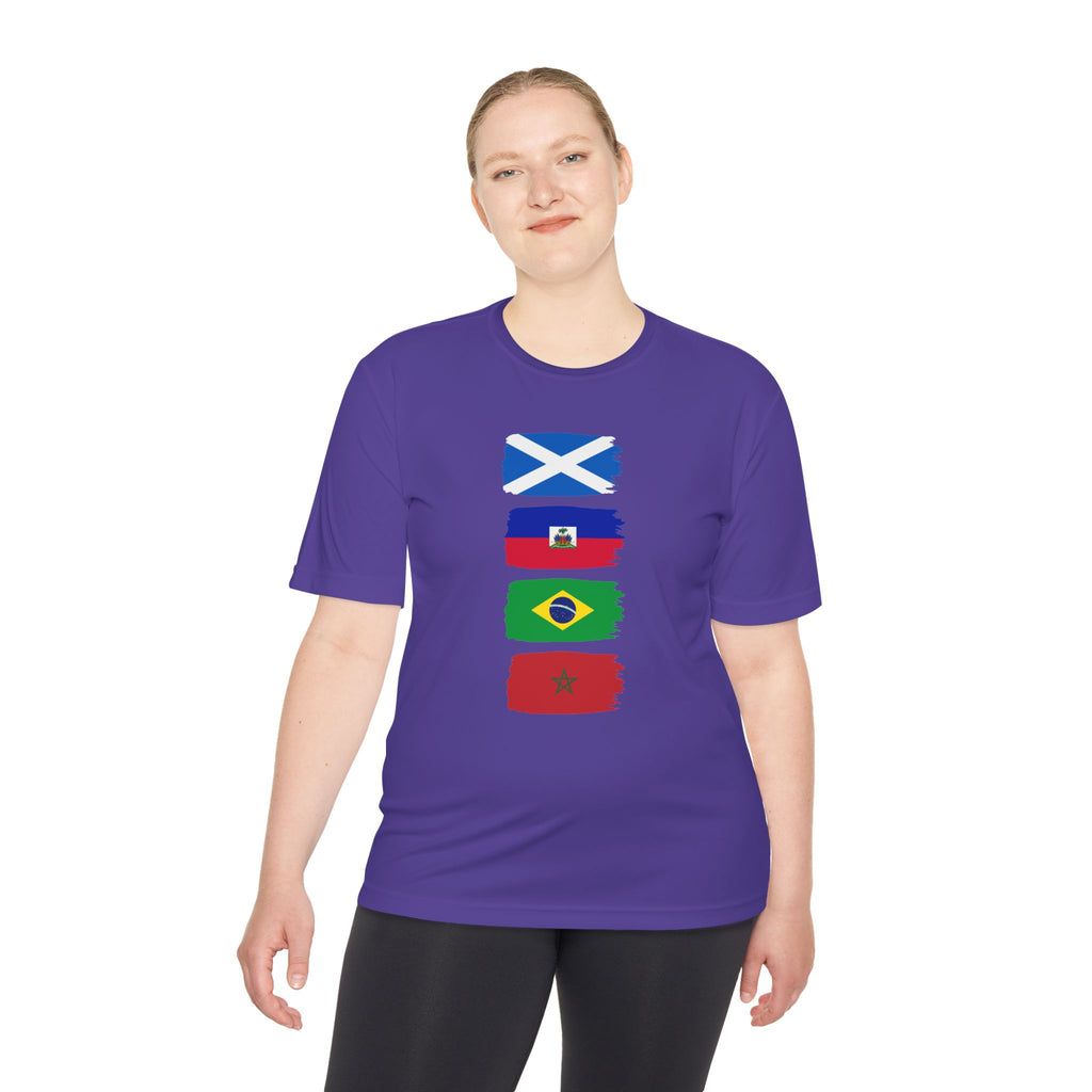 Scotland World Cup Group Flags Tee — Four Nations Soccer T‑Shirt