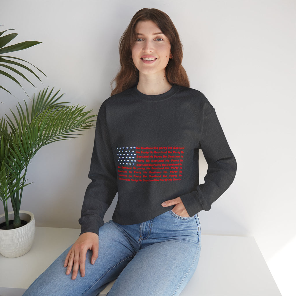 Scottish Football Saltires American Flag Crewneck Sweatshirt — Song Lyric Design
