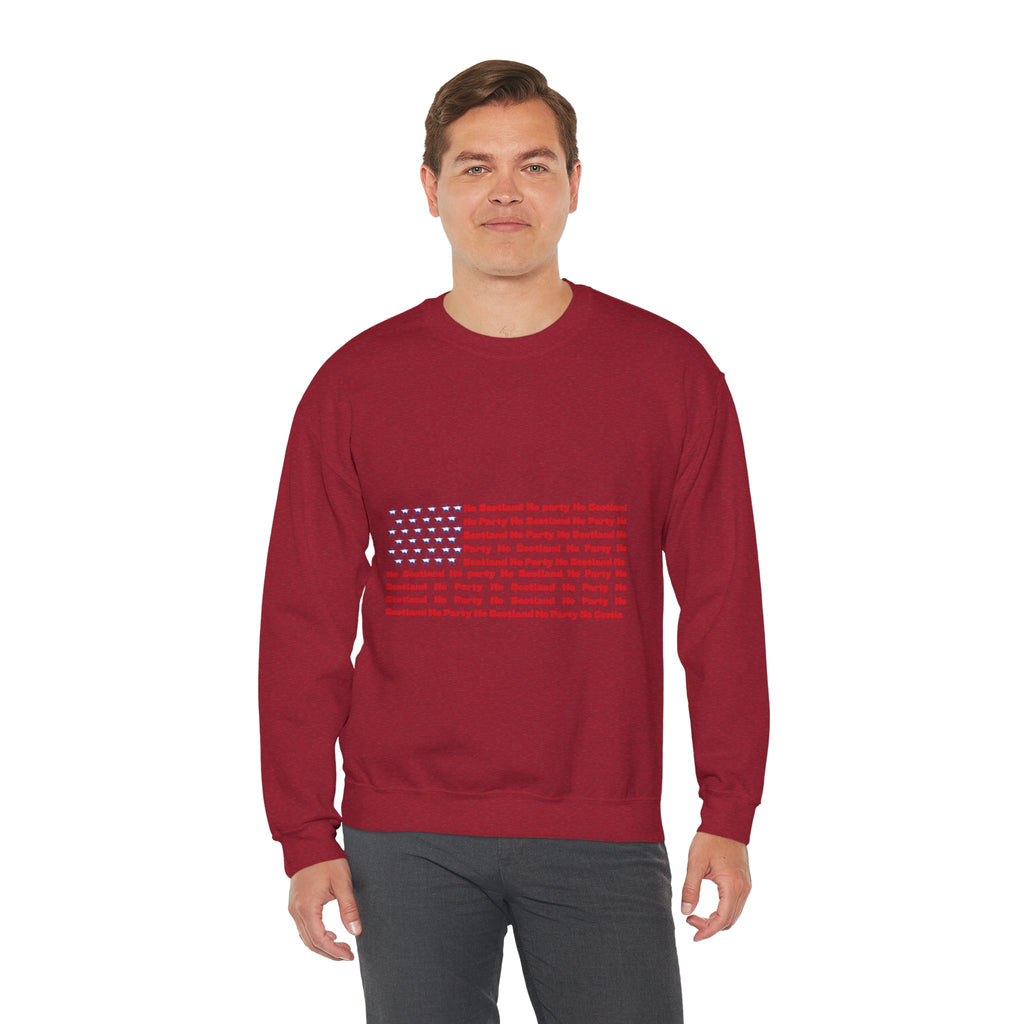 Scottish Football Saltires American Flag Crewneck Sweatshirt — Song Lyric Design