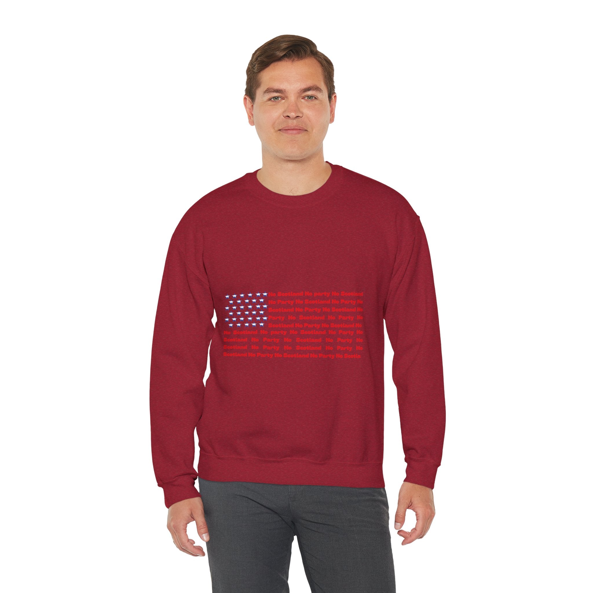 Scottish Football Saltires American Flag Crewneck Sweatshirt — Song Lyric Design