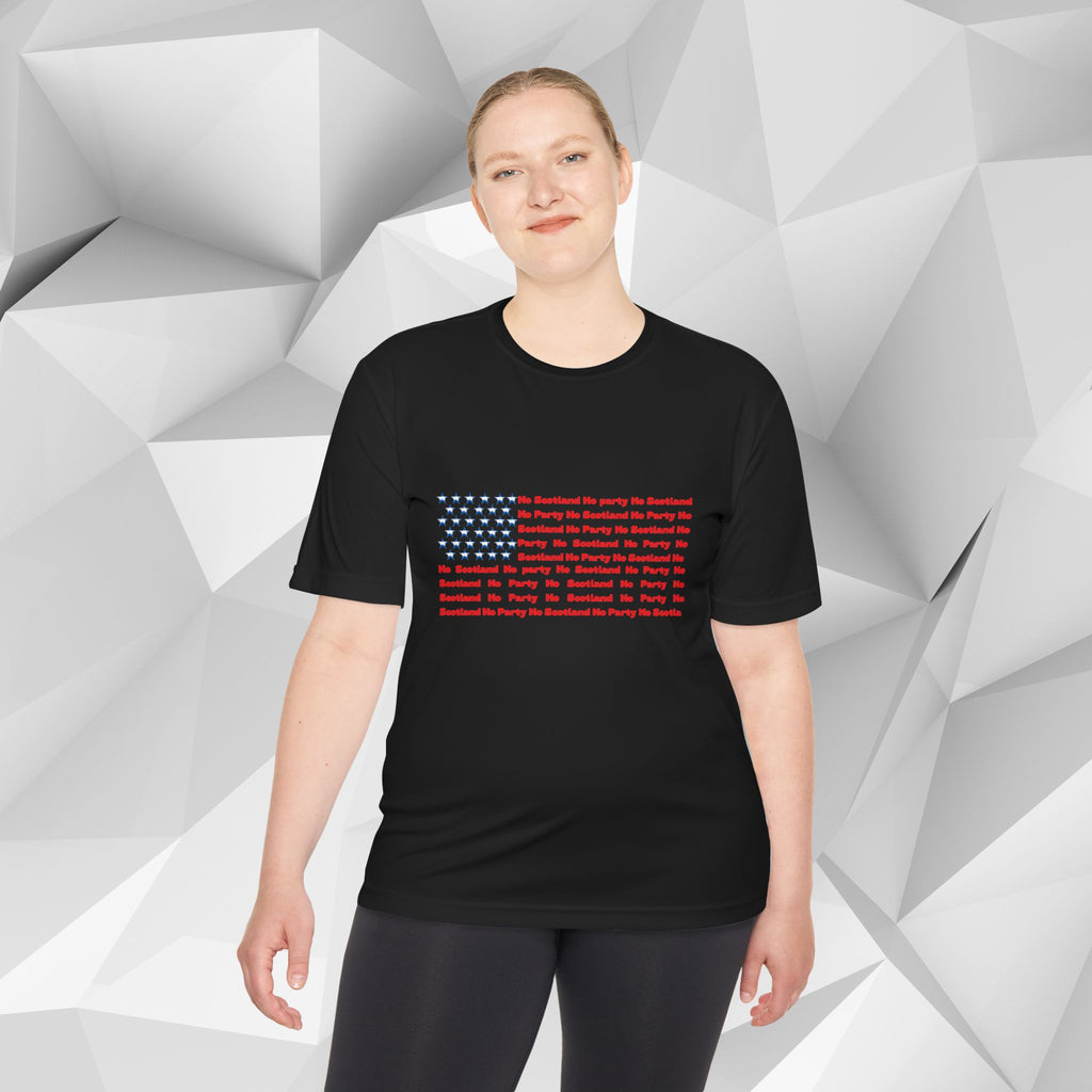 Scotland No Party American Flag Tee — Saltires Pattern