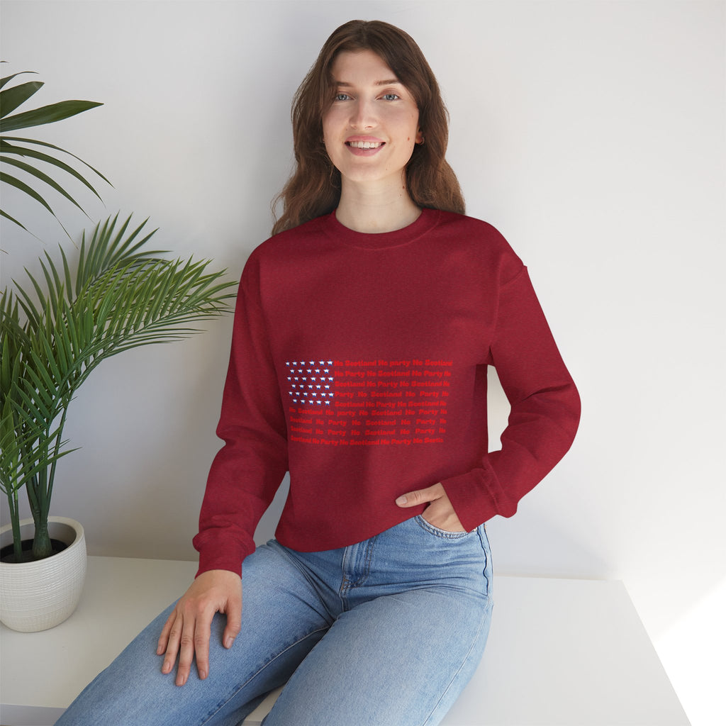 Scottish Football Saltires American Flag Crewneck Sweatshirt — Song Lyric Design