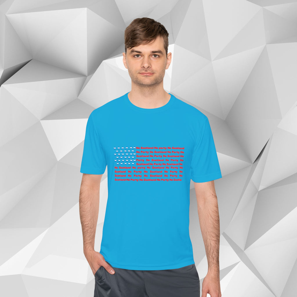 Scotland No Party American Flag Tee — Saltires Pattern