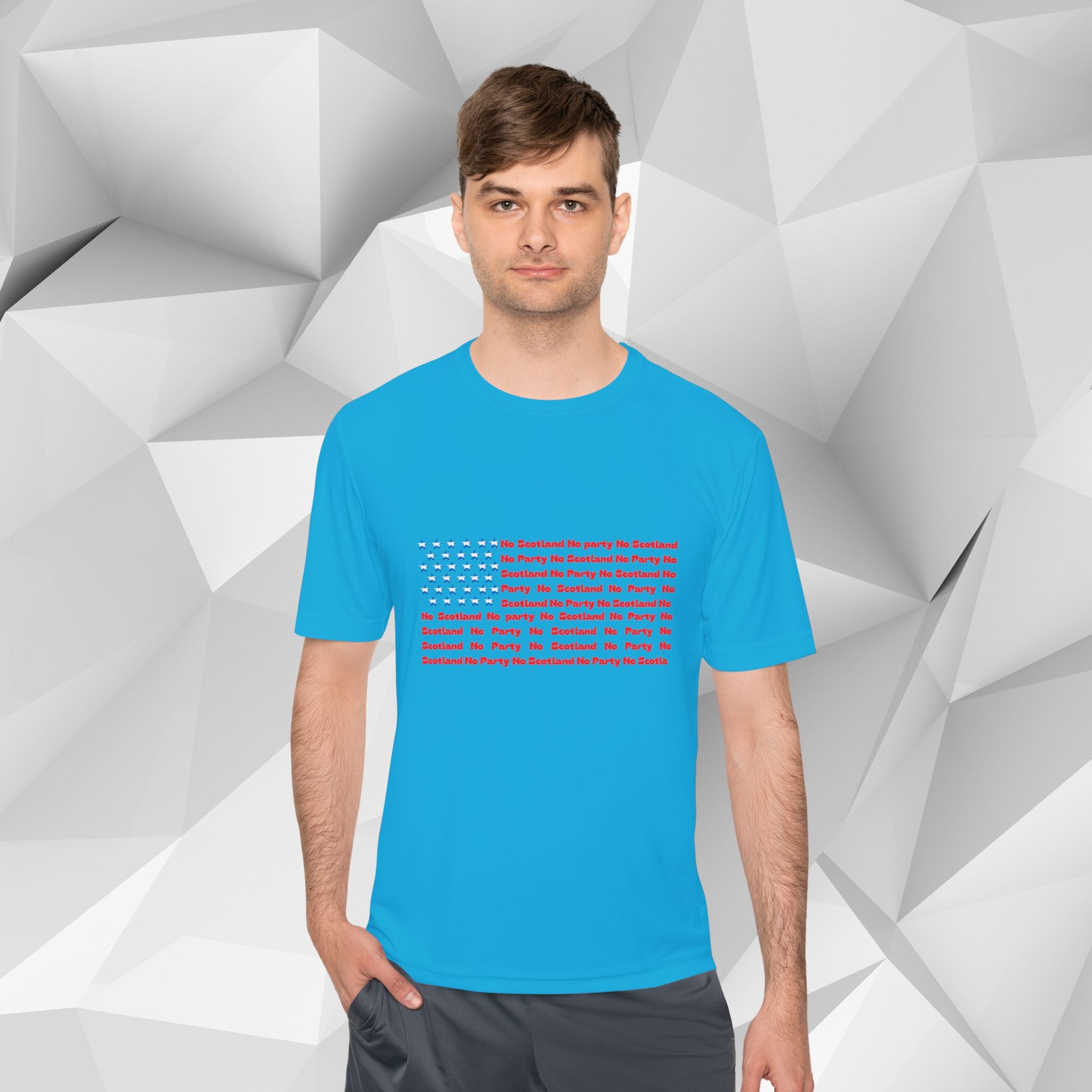 Scotland No Party American Flag Tee — Saltires Pattern