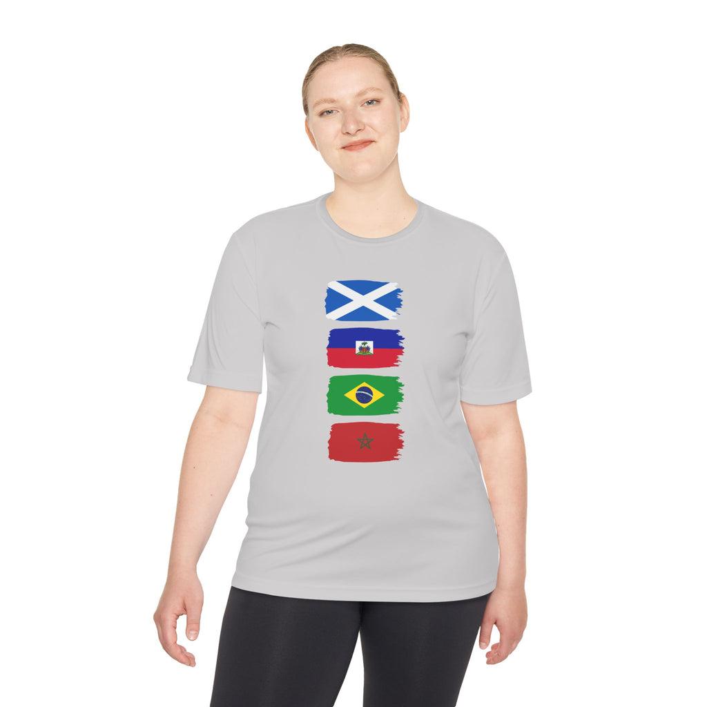 Scotland World Cup Group Flags Tee — Four Nations Soccer T‑Shirt