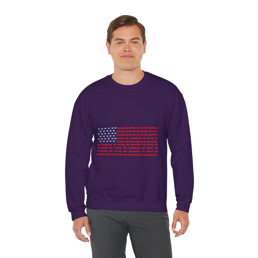 Scottish Football Saltires American Flag Crewneck Sweatshirt — Song Lyric Design