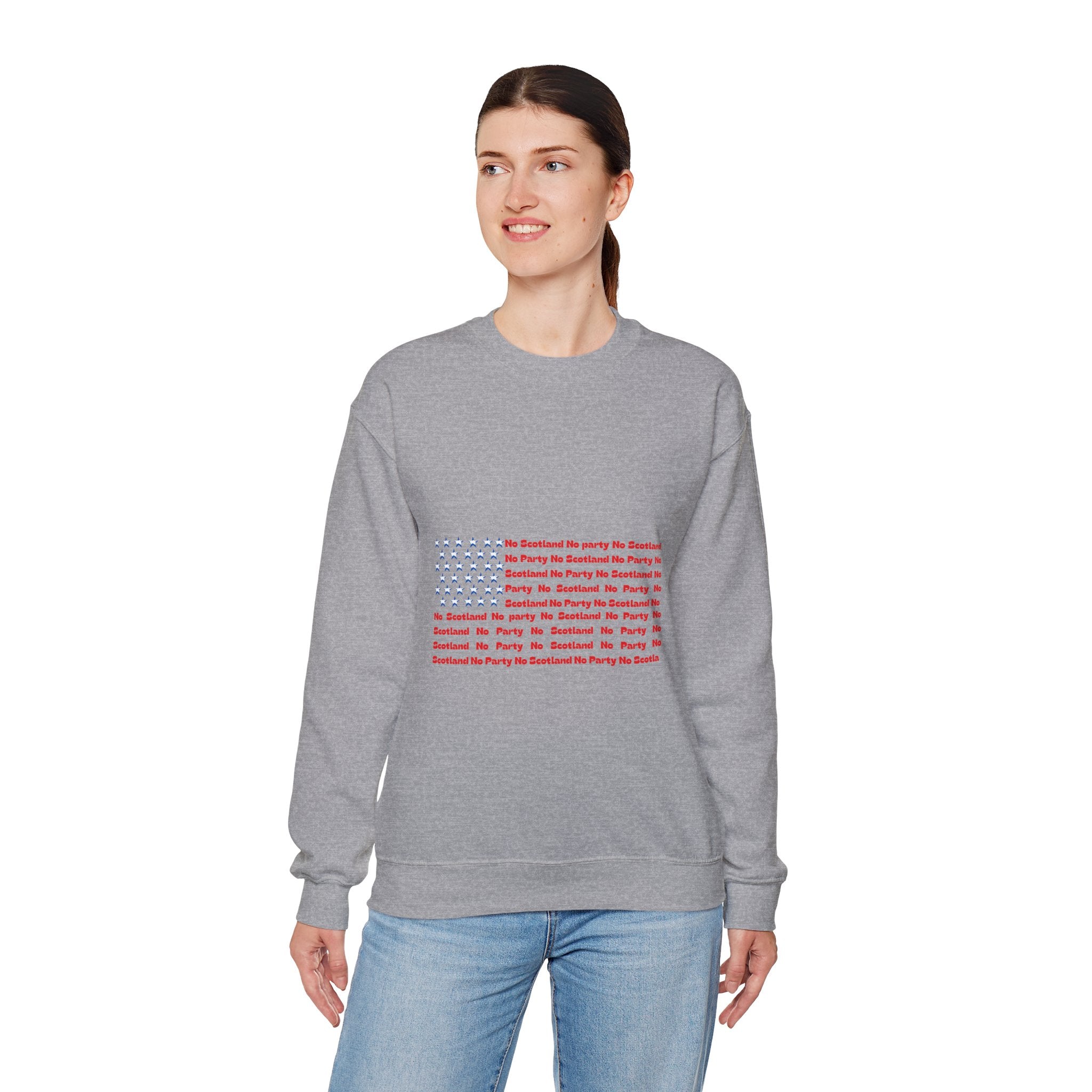 Scottish Football Saltires American Flag Crewneck Sweatshirt — Song Lyric Design