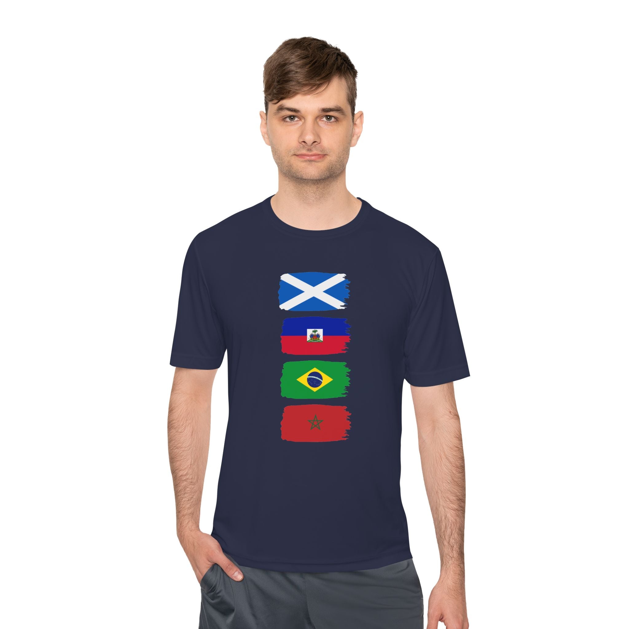 Scotland World Cup Group Flags Tee — Four Nations Soccer T‑Shirt